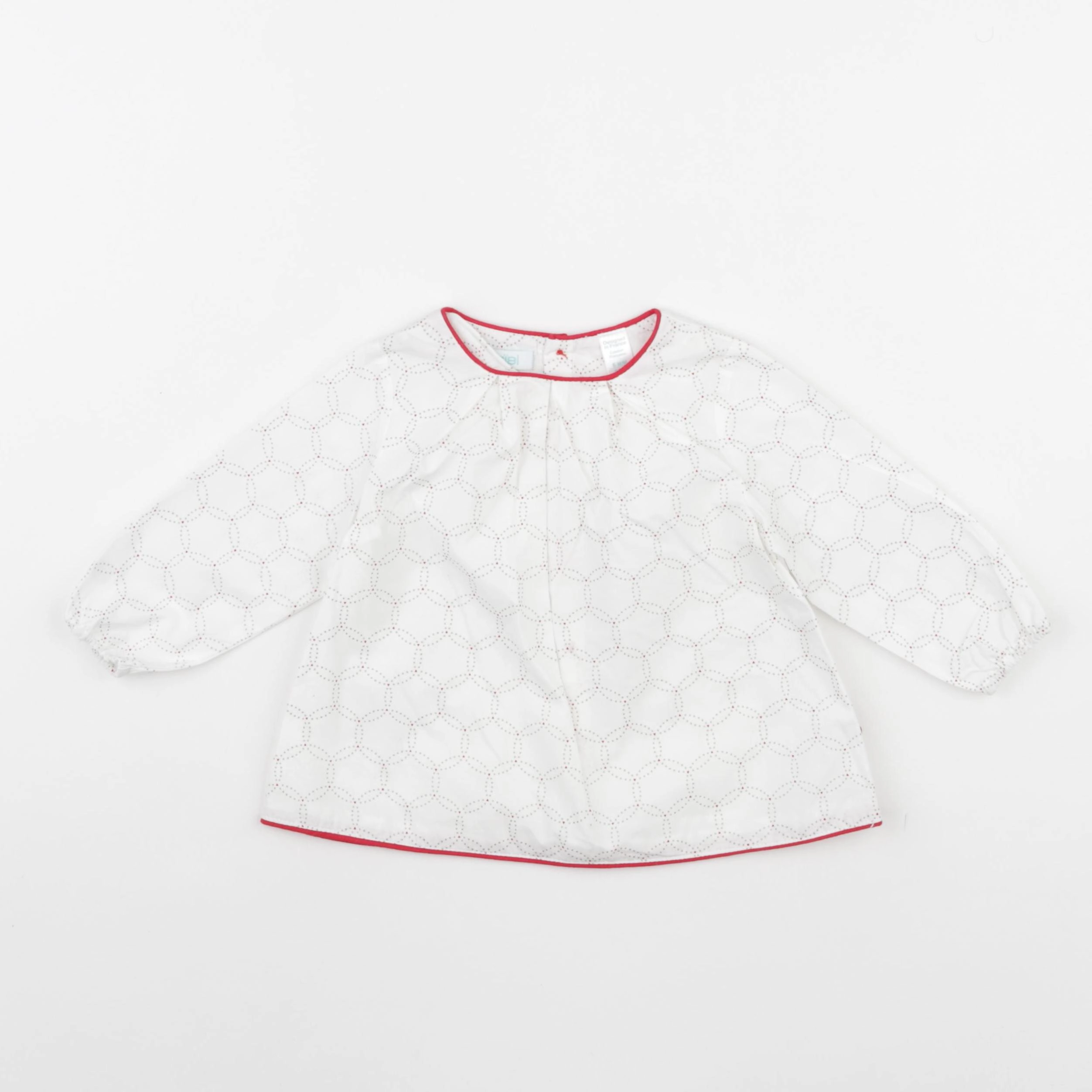 Obaïbi - blouse blanc - 6 mois