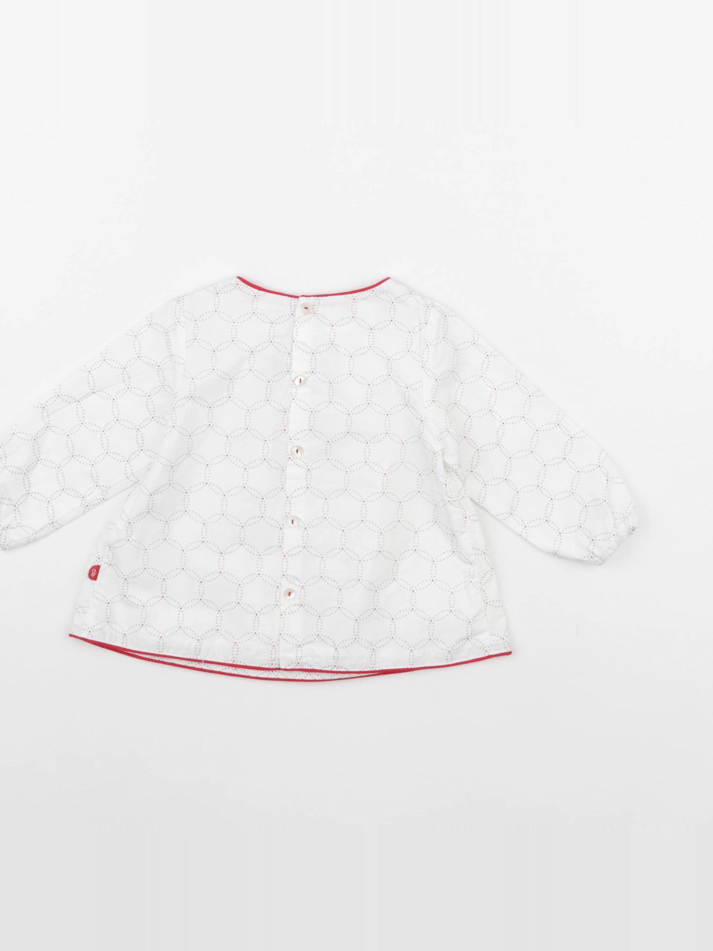 Obaïbi - blouse blanc - 6 mois