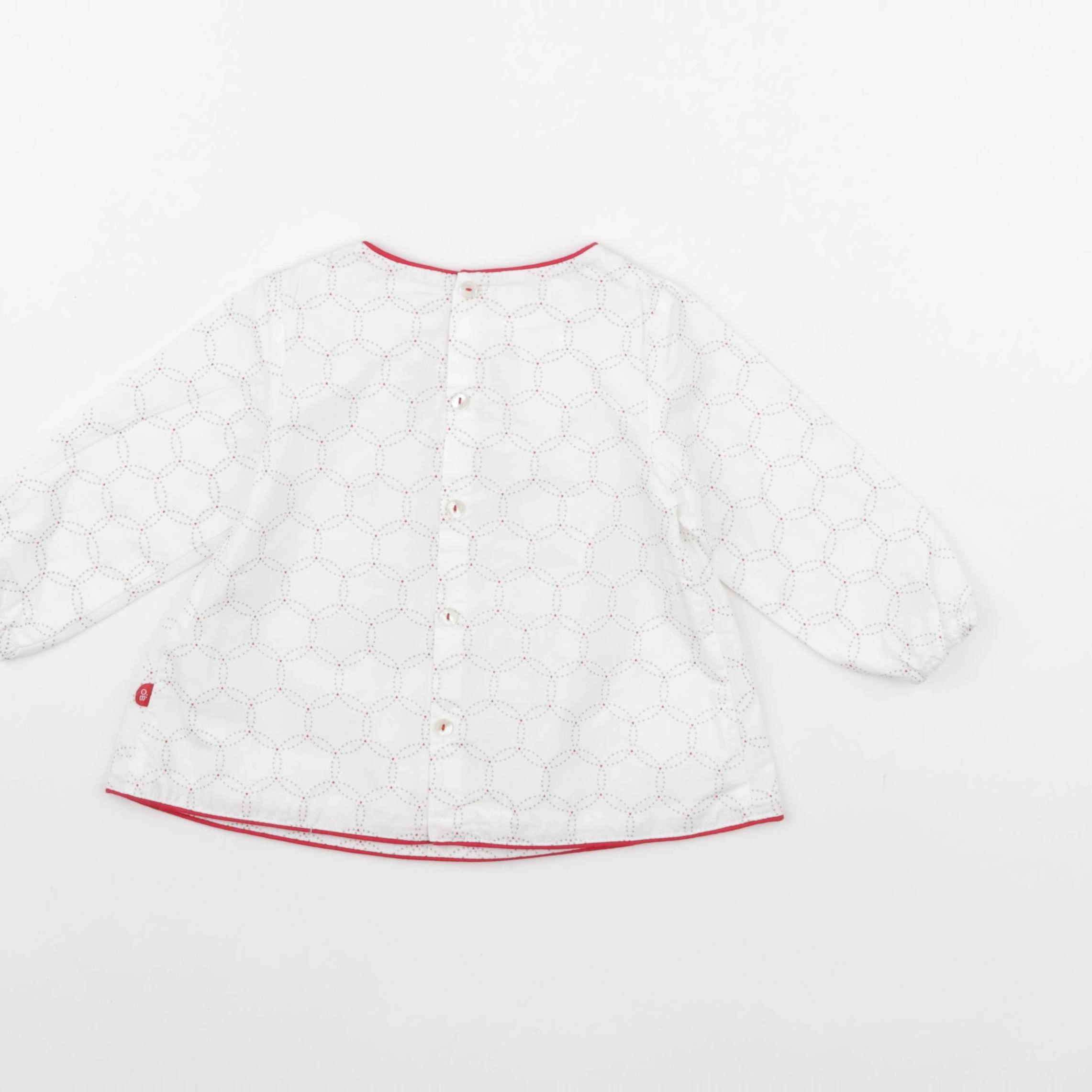 Obaïbi - blouse blanc - 6 mois