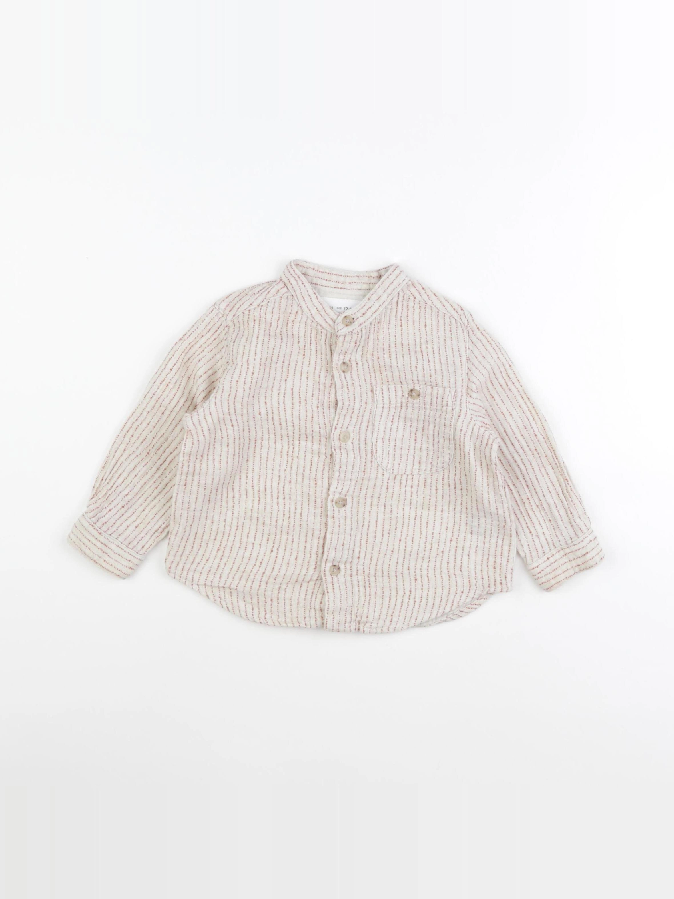 Zara - chemise rouge - 12/18 mois