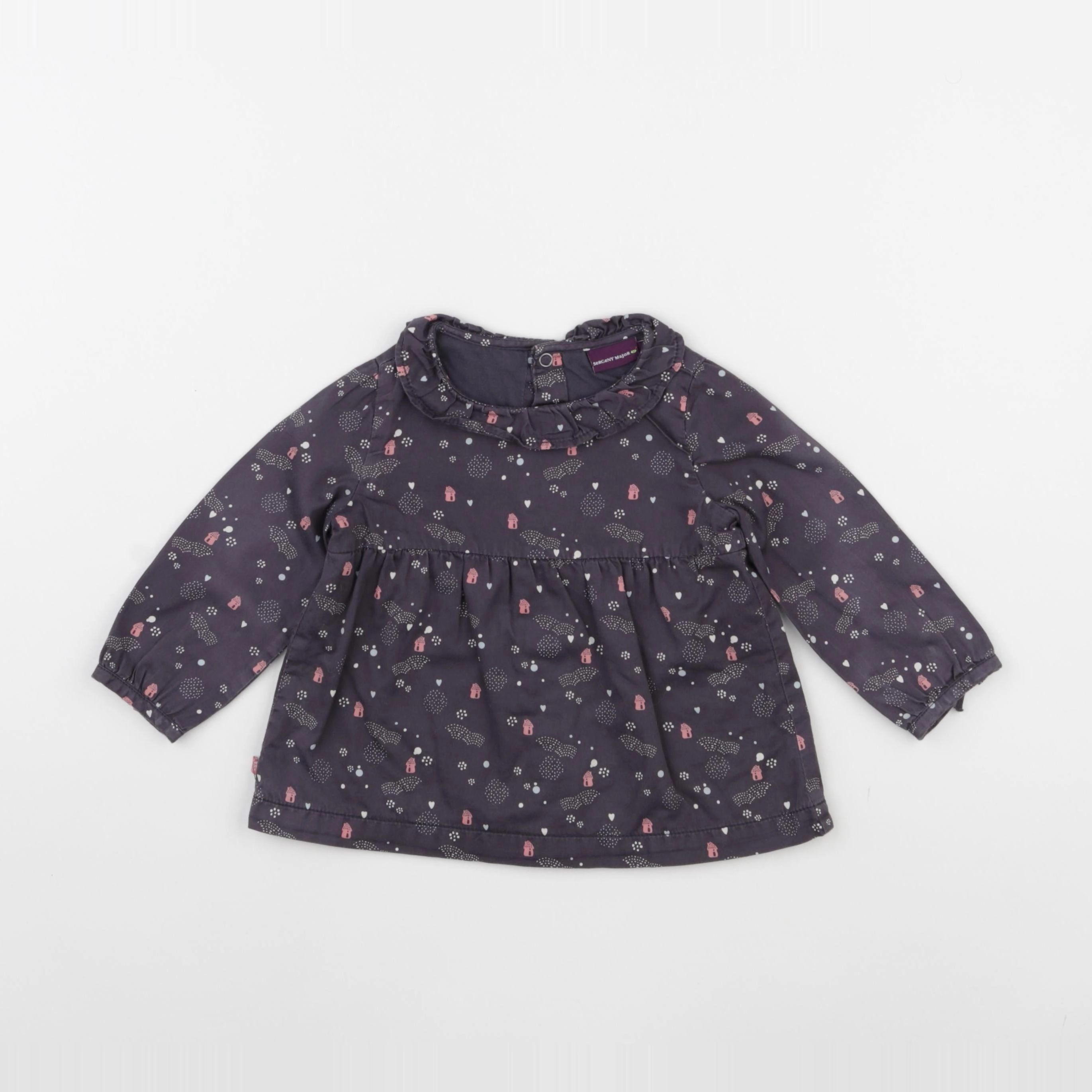 Sergent Major - blouse gris - 12 mois