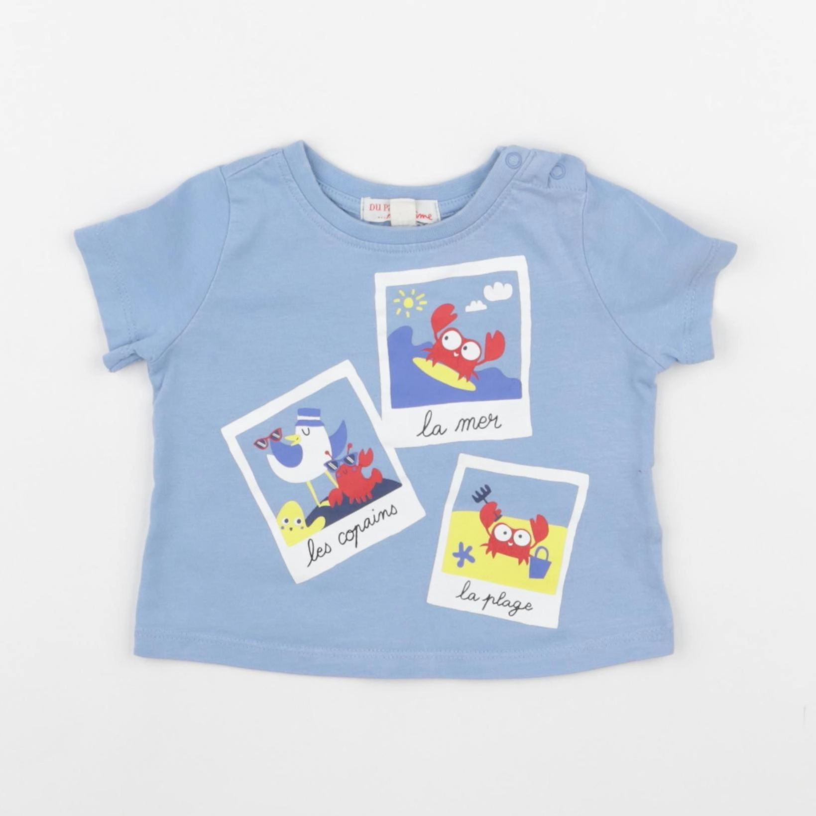 DPAM - tee-shirt bleu - 3 mois