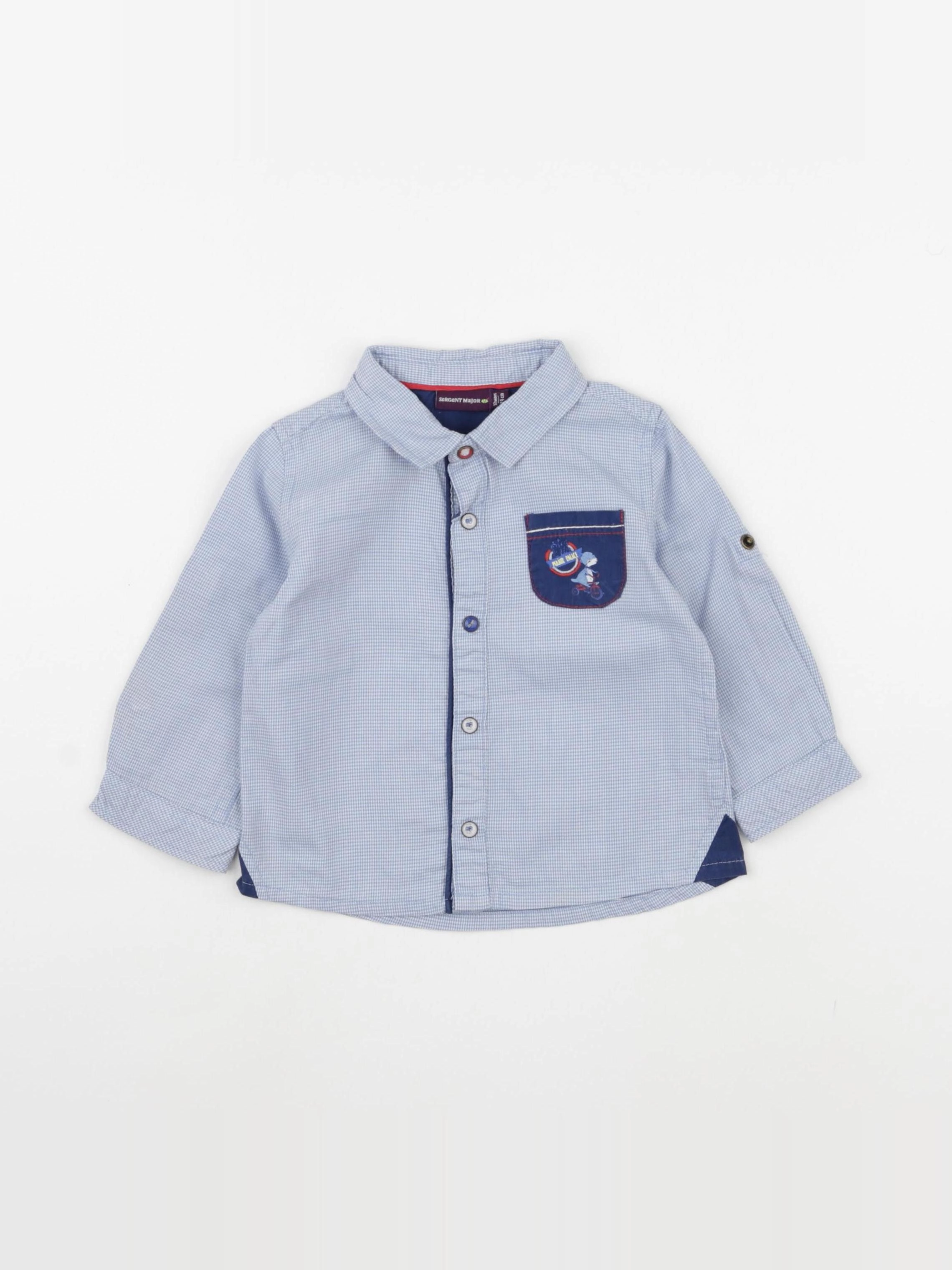 Sergent Major - chemise bleu - 12 mois