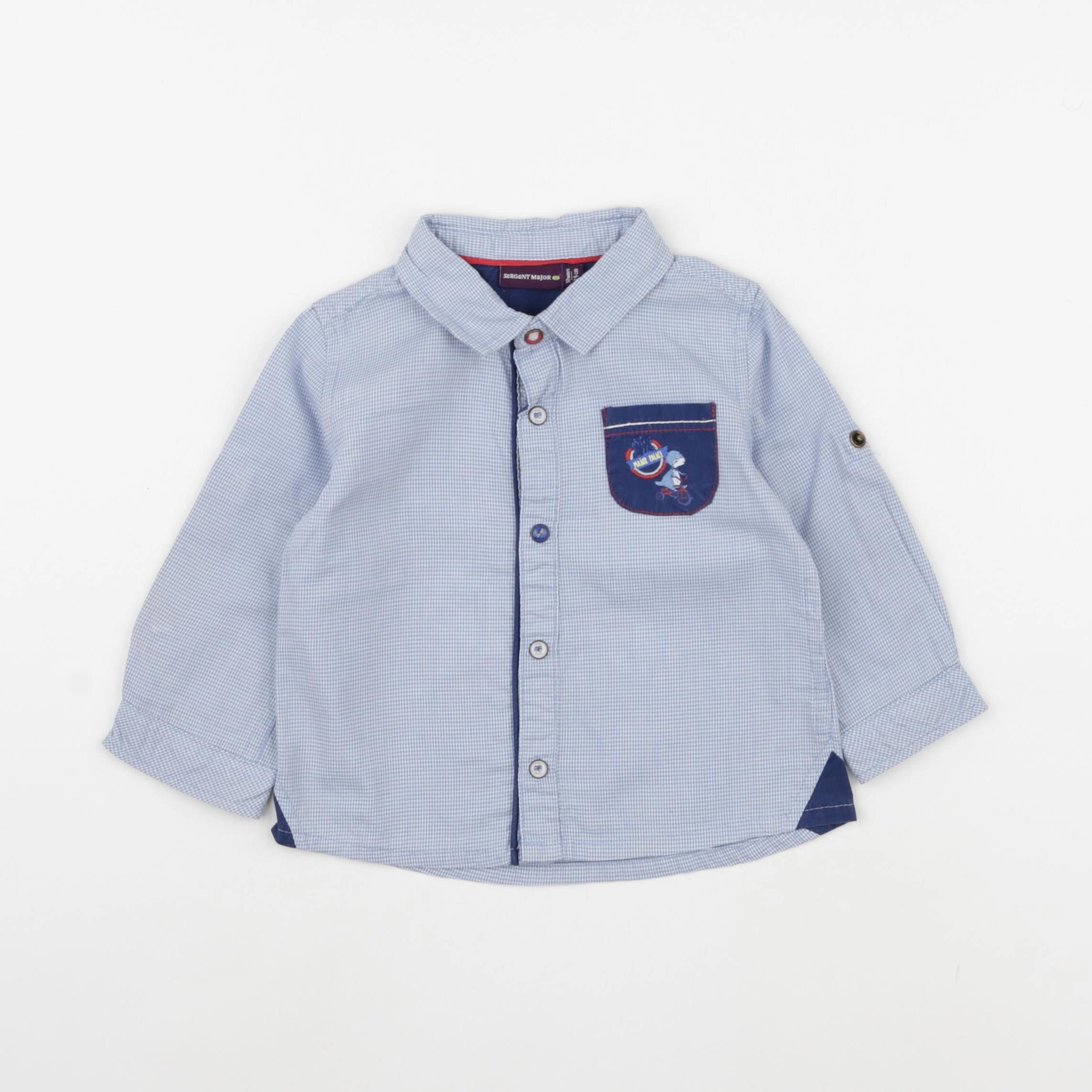 Sergent Major - chemise bleu - 12 mois