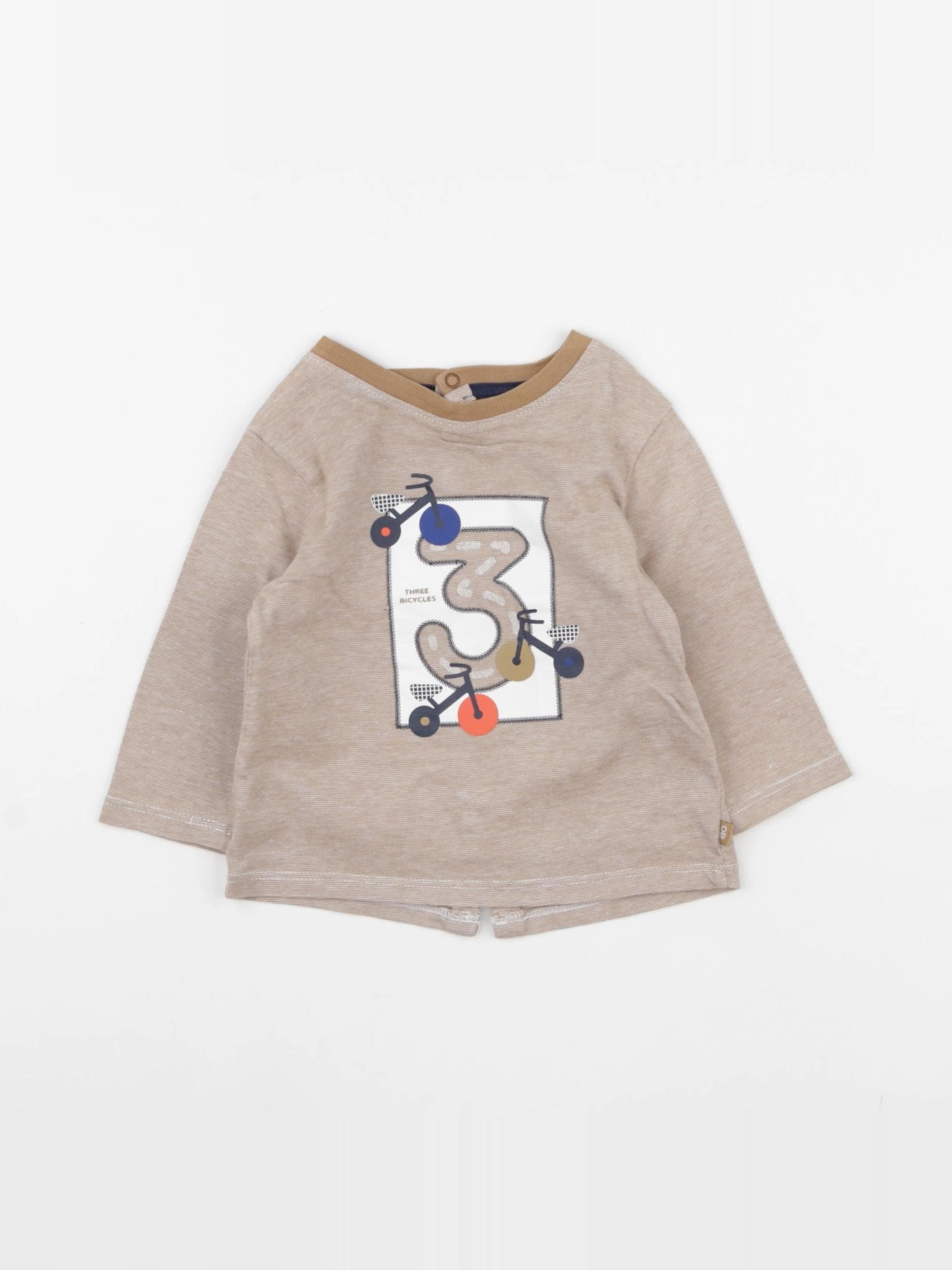 Obaïbi - tee-shirt beige - 6 mois