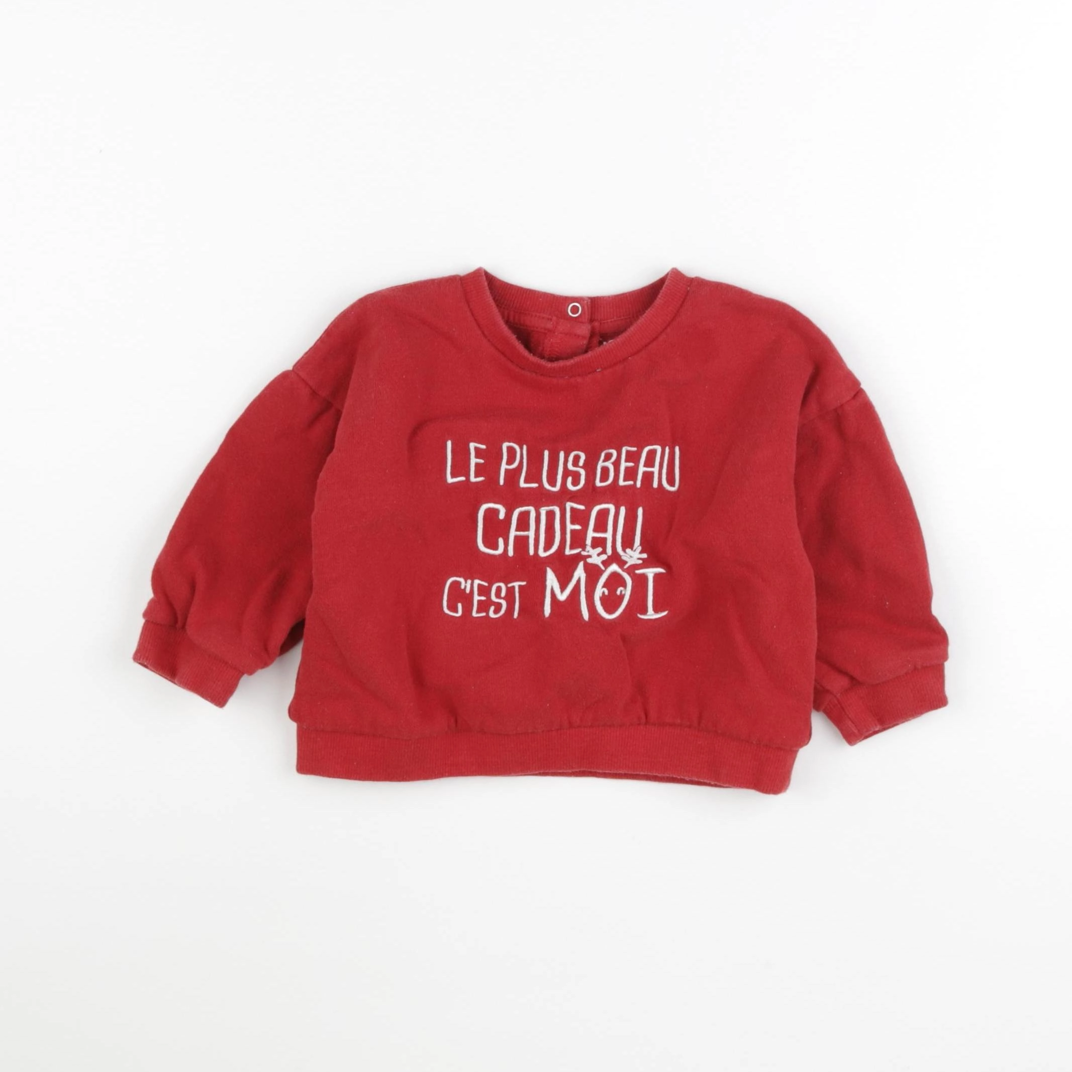 Vertbaudet - sweat rouge - 18 mois