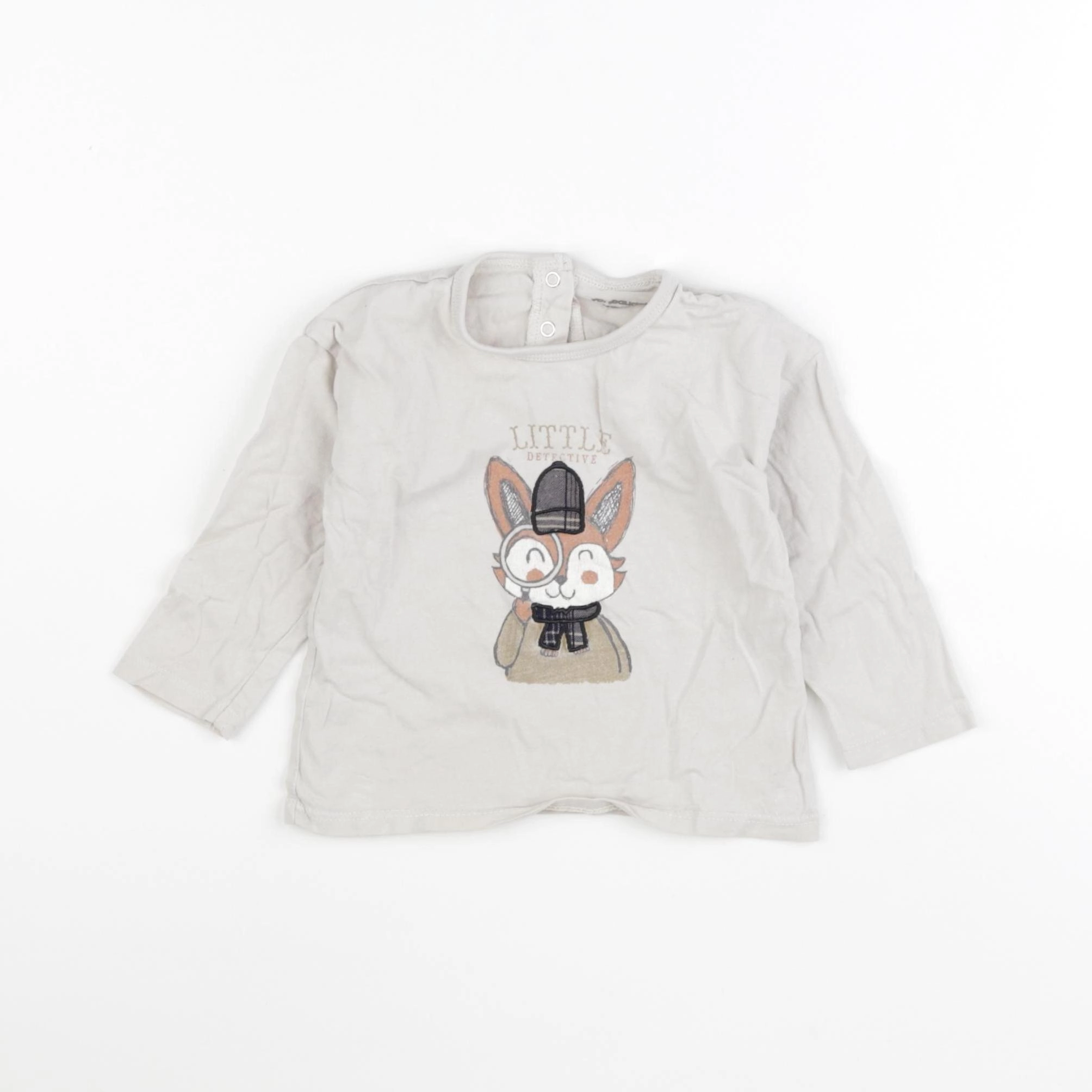 Vertbaudet - tee-shirt beige - 12 mois