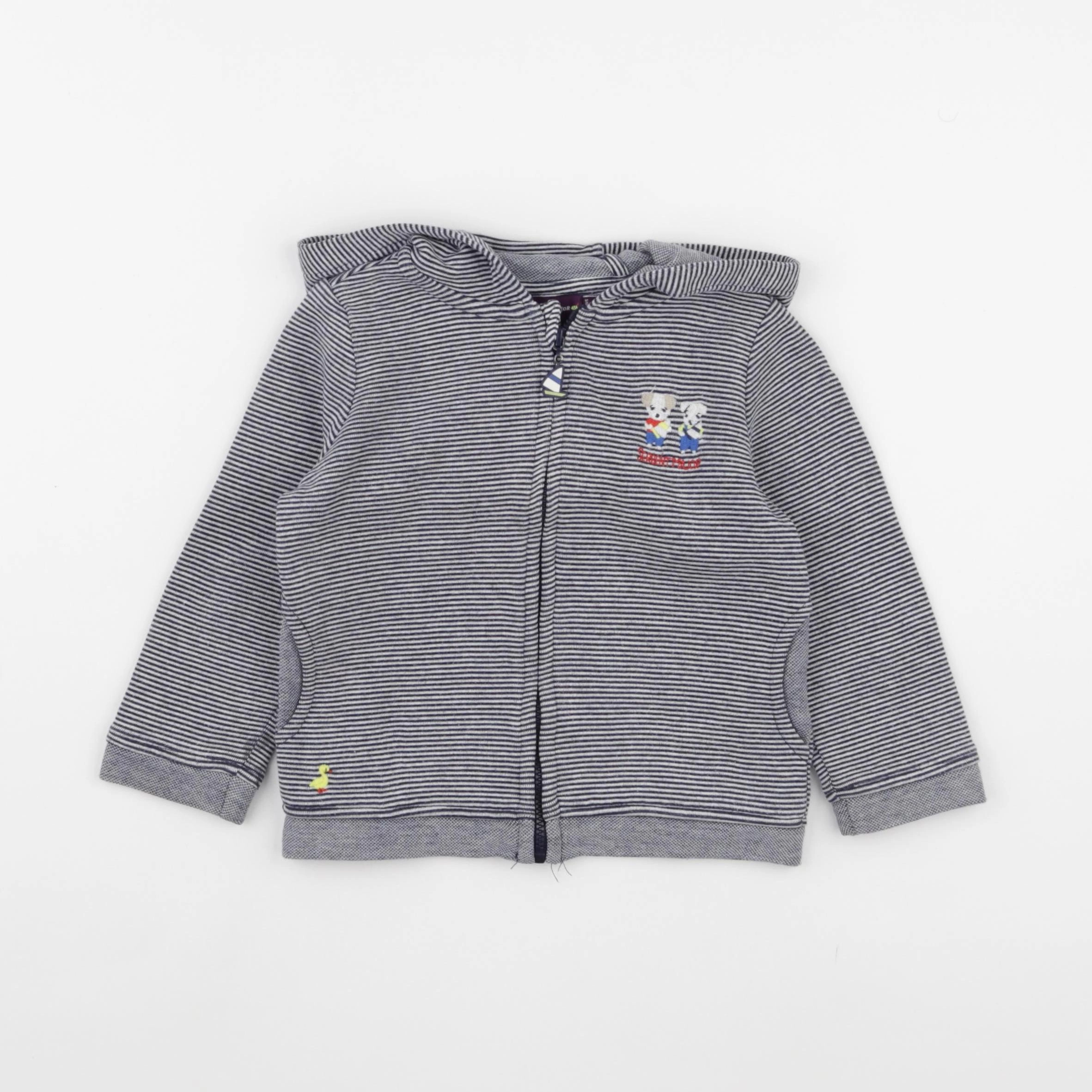 Sergent Major - sweat bleu - 24 mois