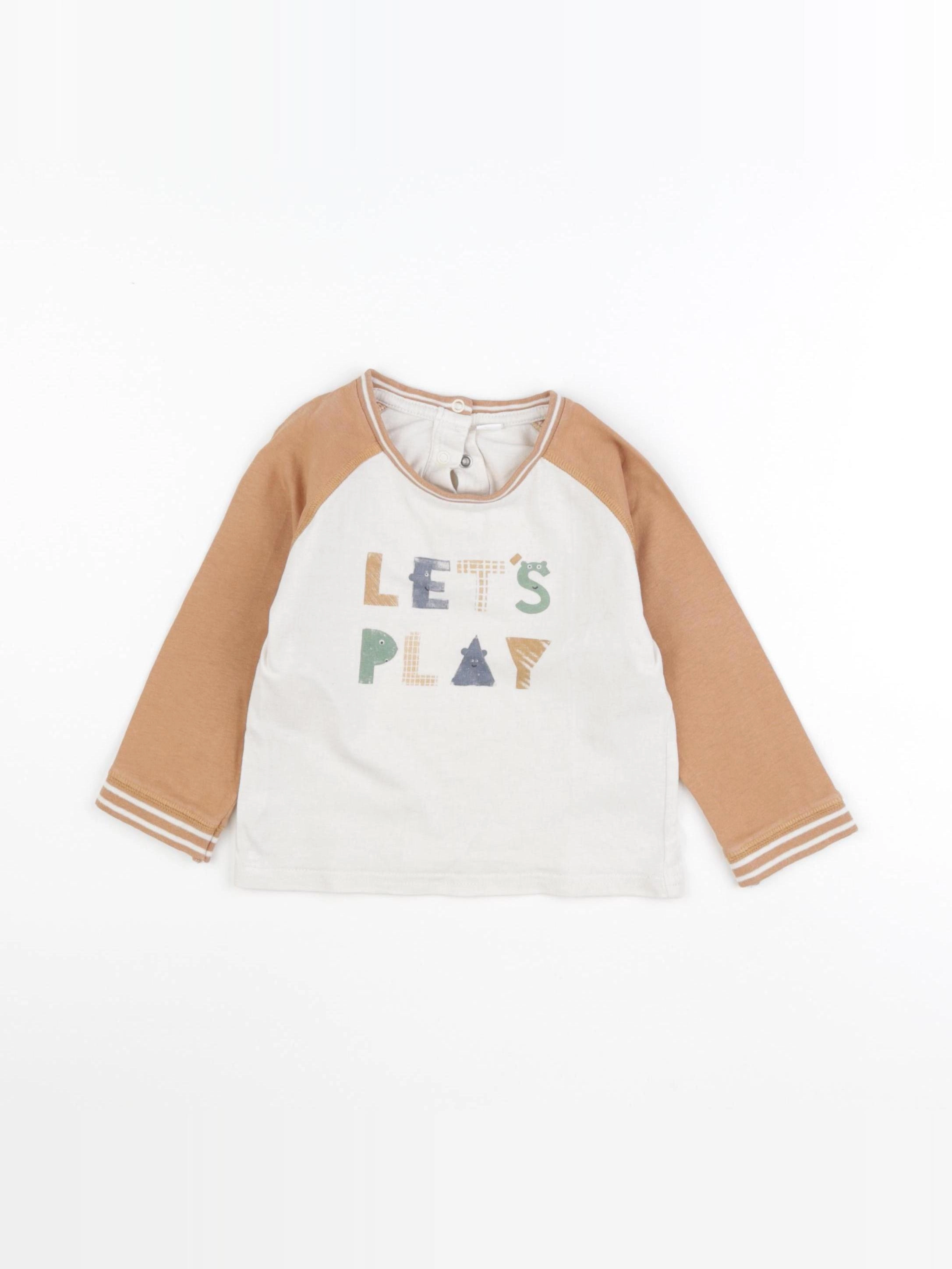 Vertbaudet - tee-shirt beige - 18 mois