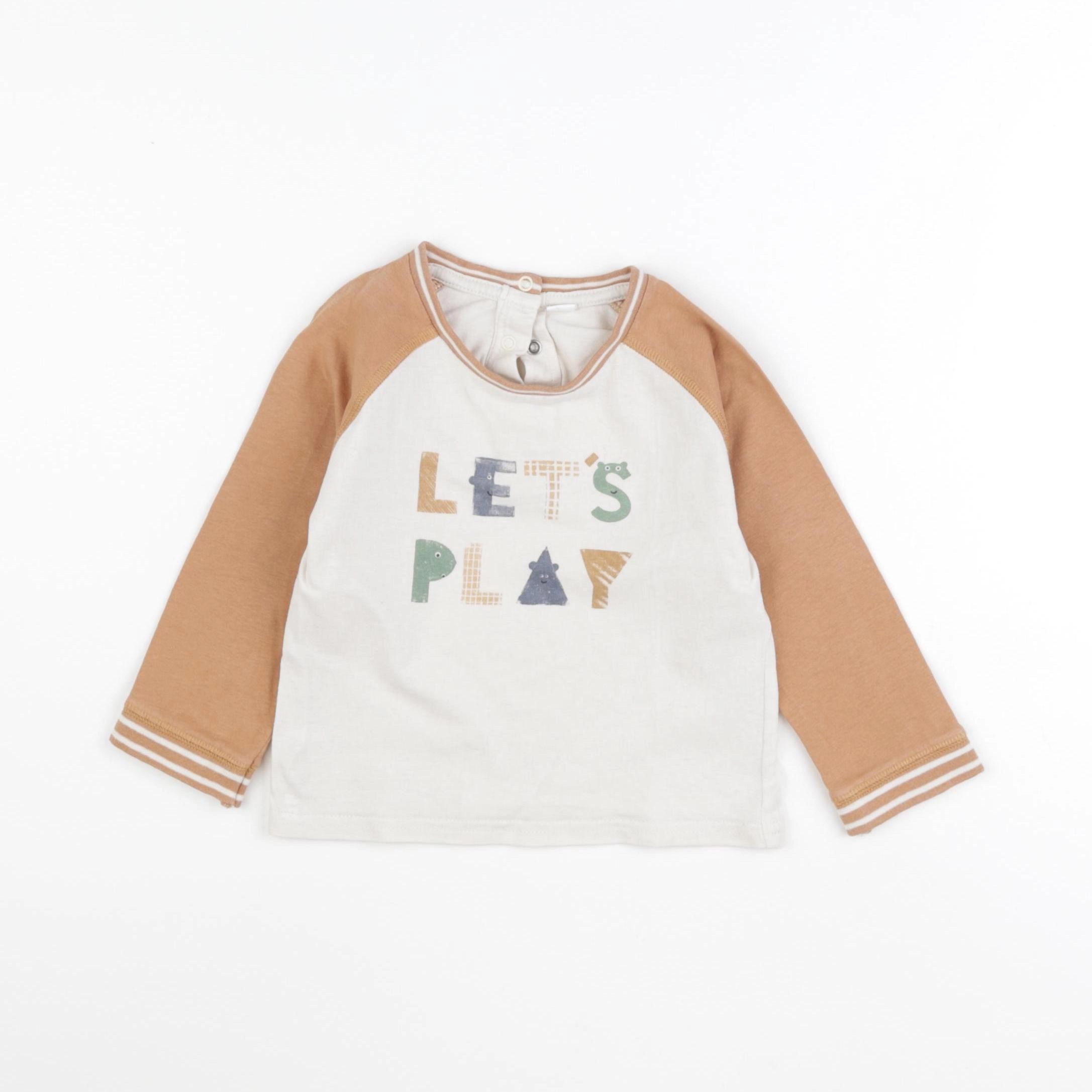 Vertbaudet - tee-shirt beige - 18 mois