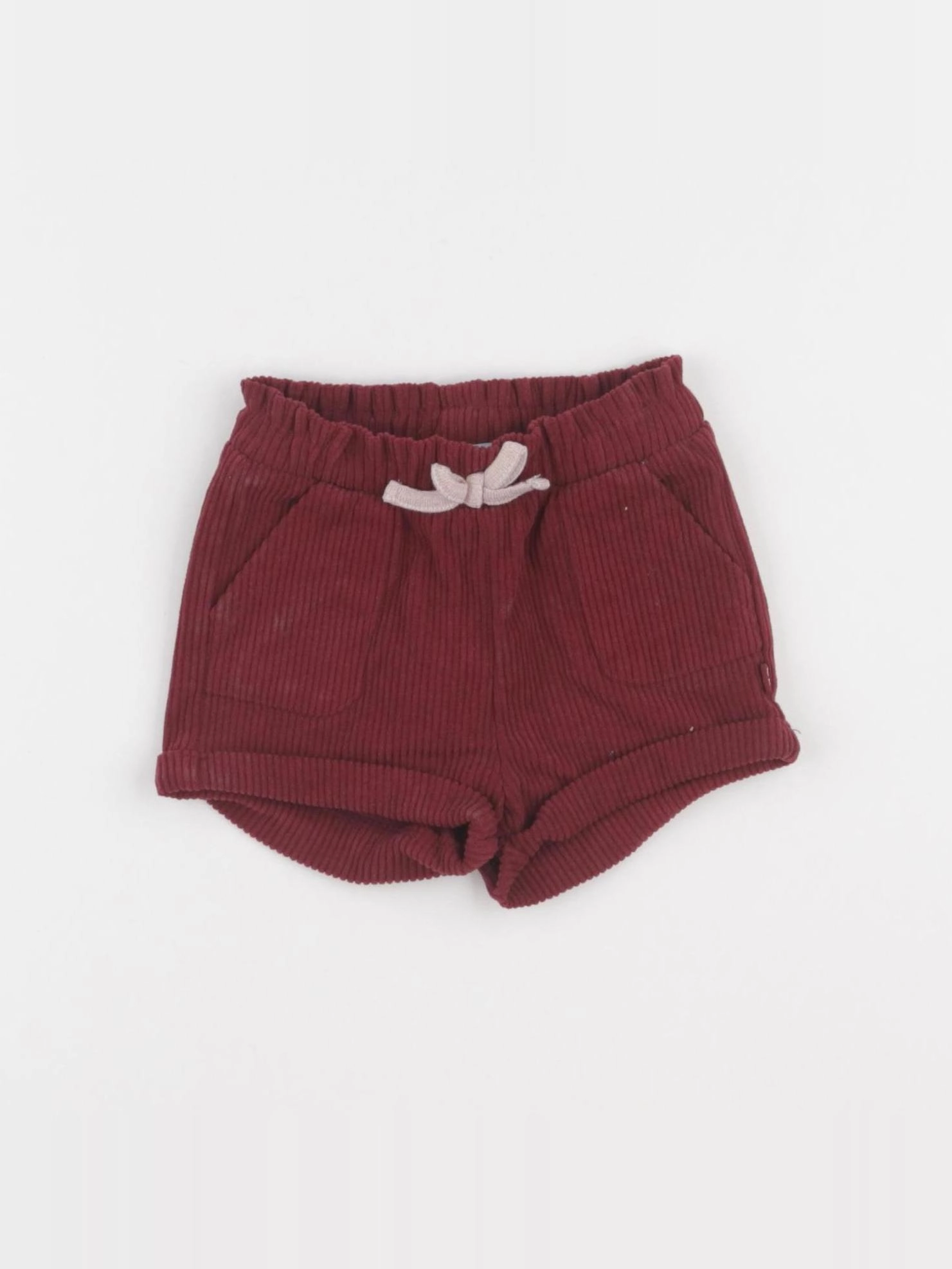 Obaïbi - short velours rouge - 3 mois
