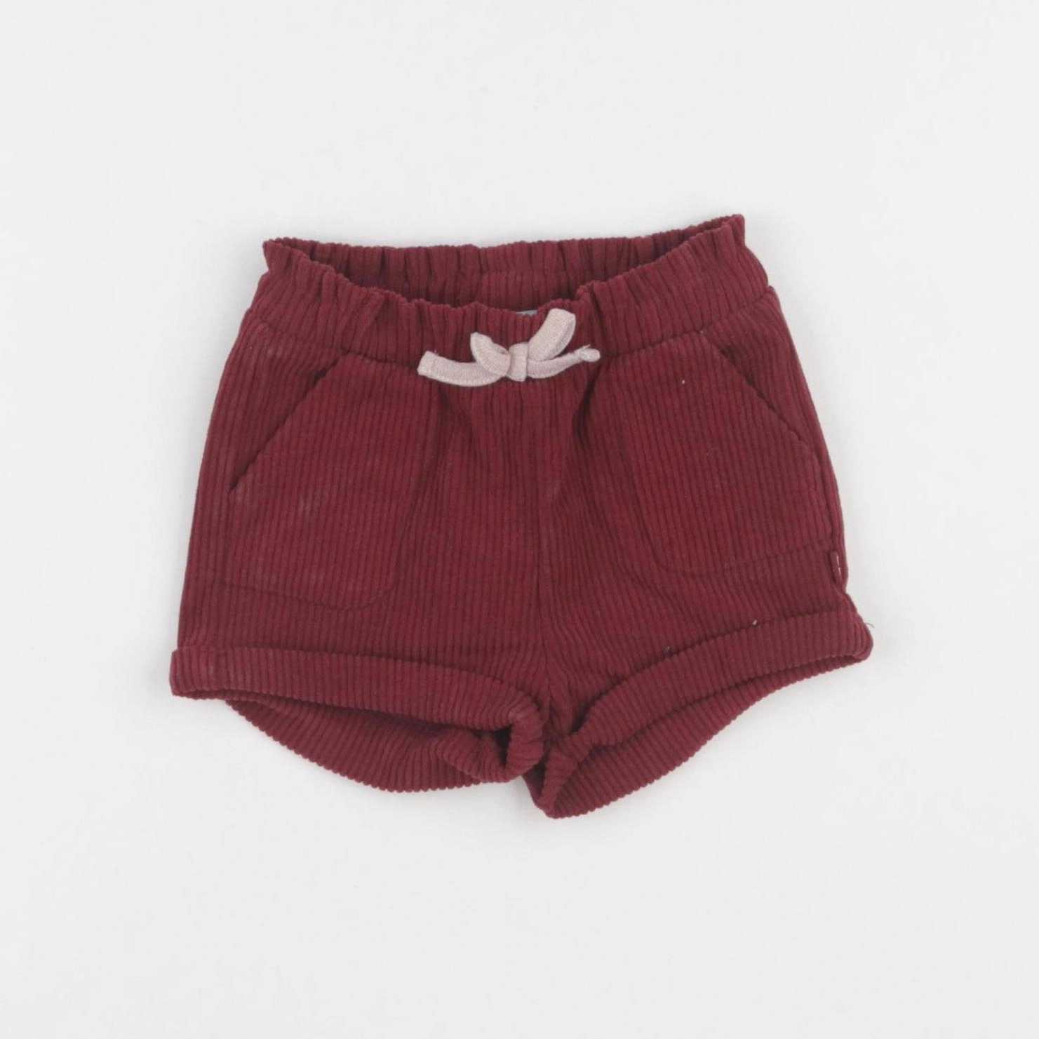 Obaïbi - short velours rouge - 3 mois