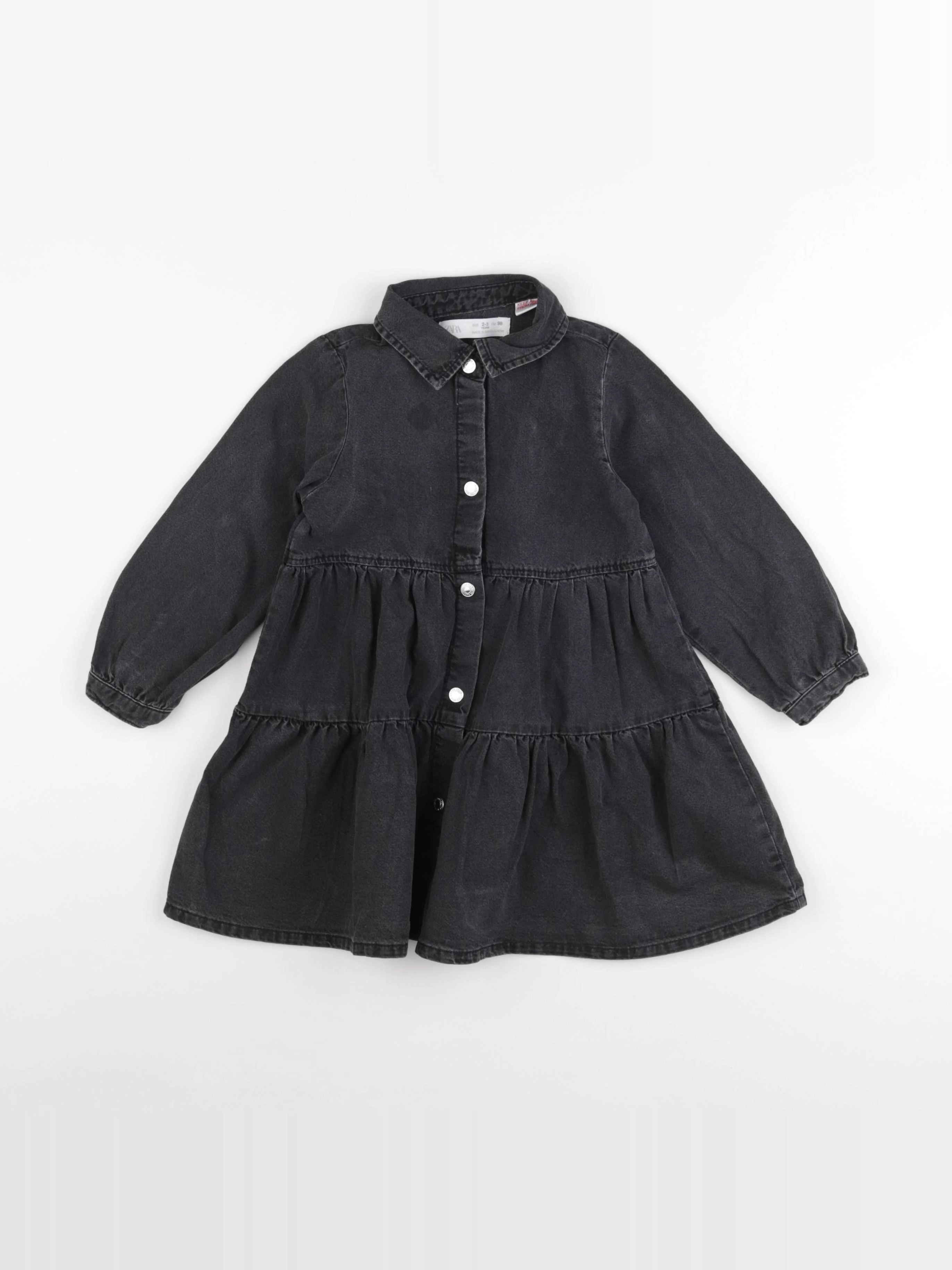 Zara - robe gris - 2/3 ans