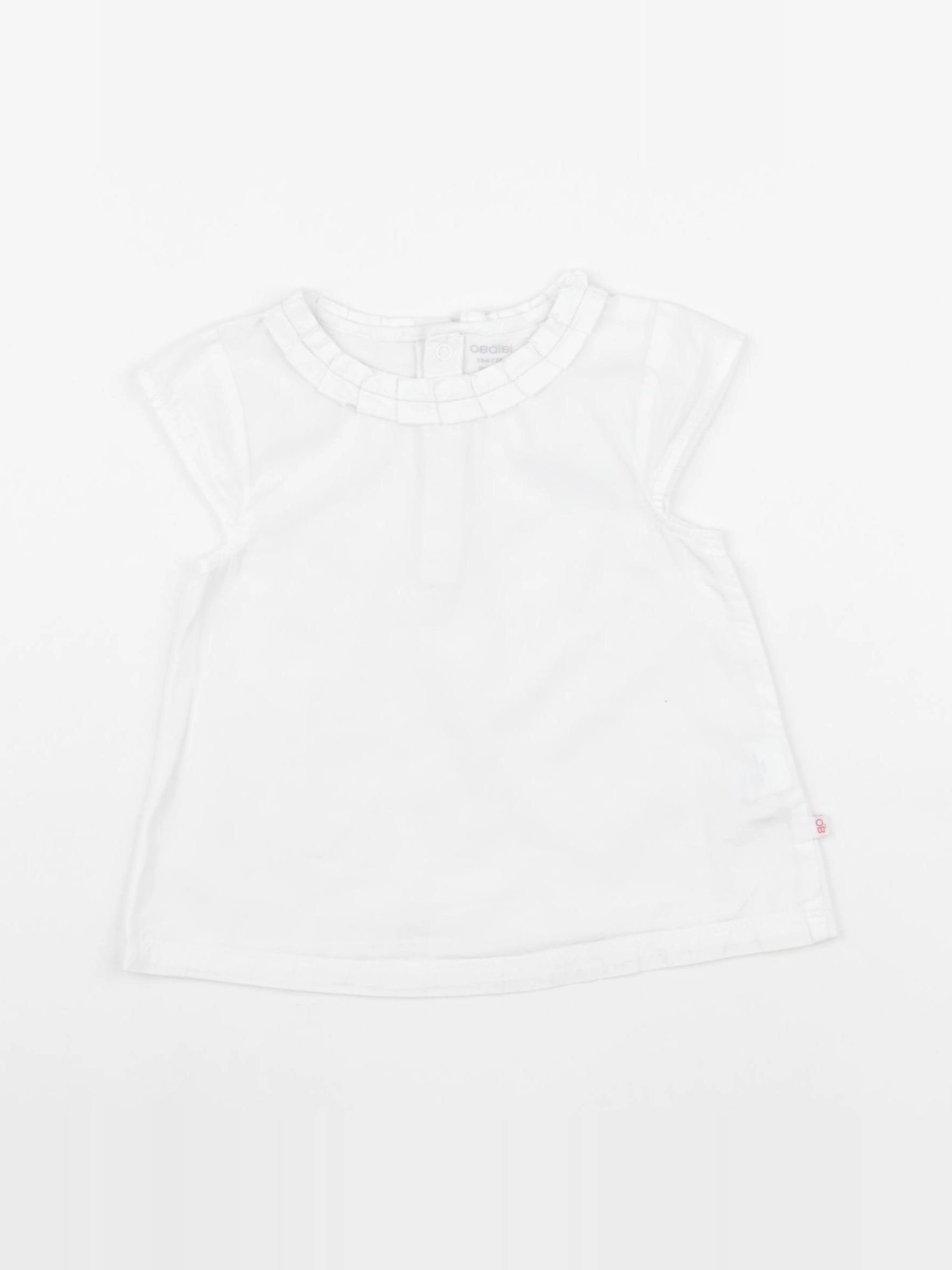 Obaïbi - tee-shirt blanc - 12 mois