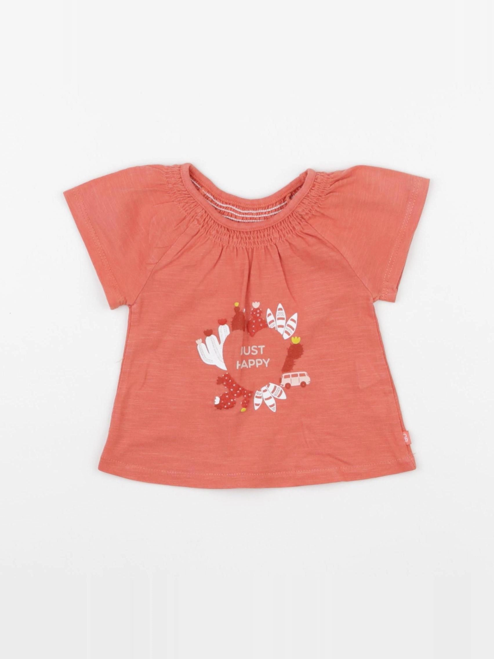 Obaïbi - tee-shirt orange - 3 mois