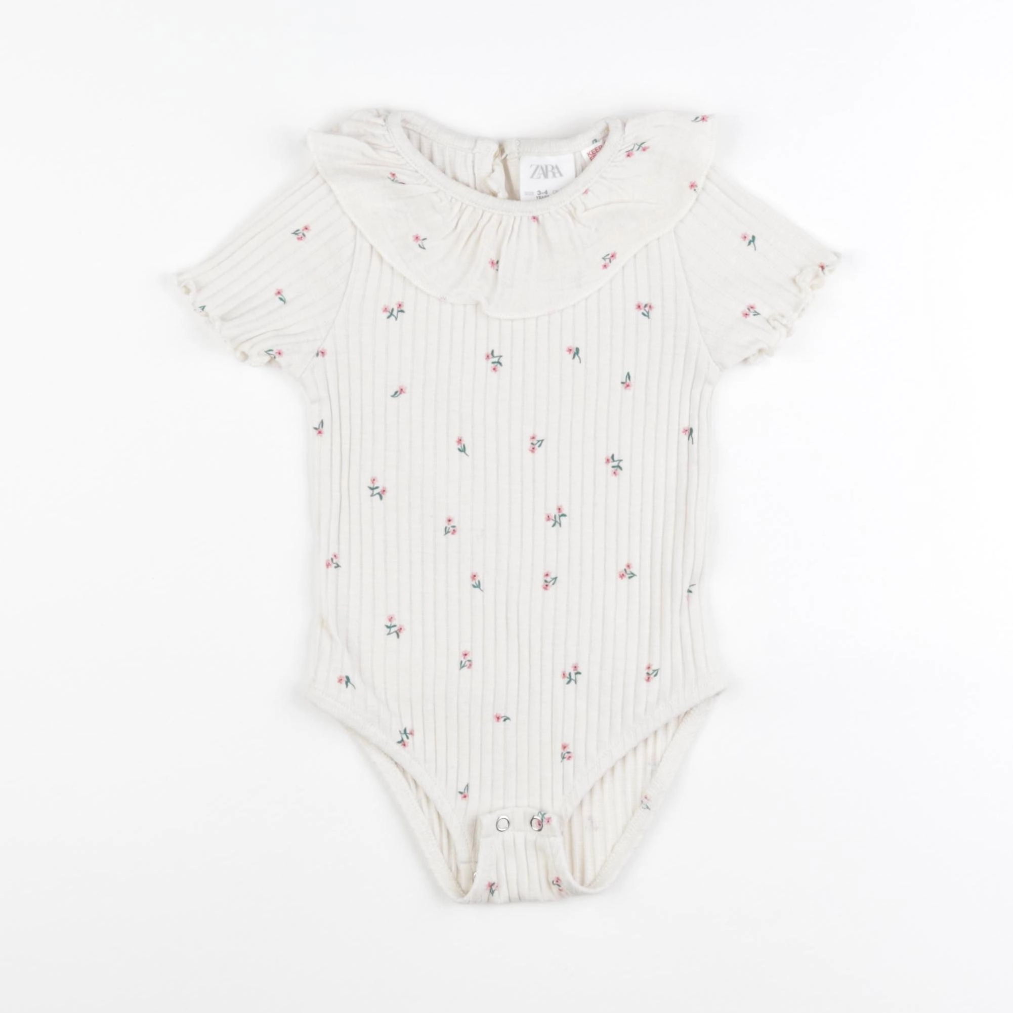 Zara - body à col beige - 3/4 ans