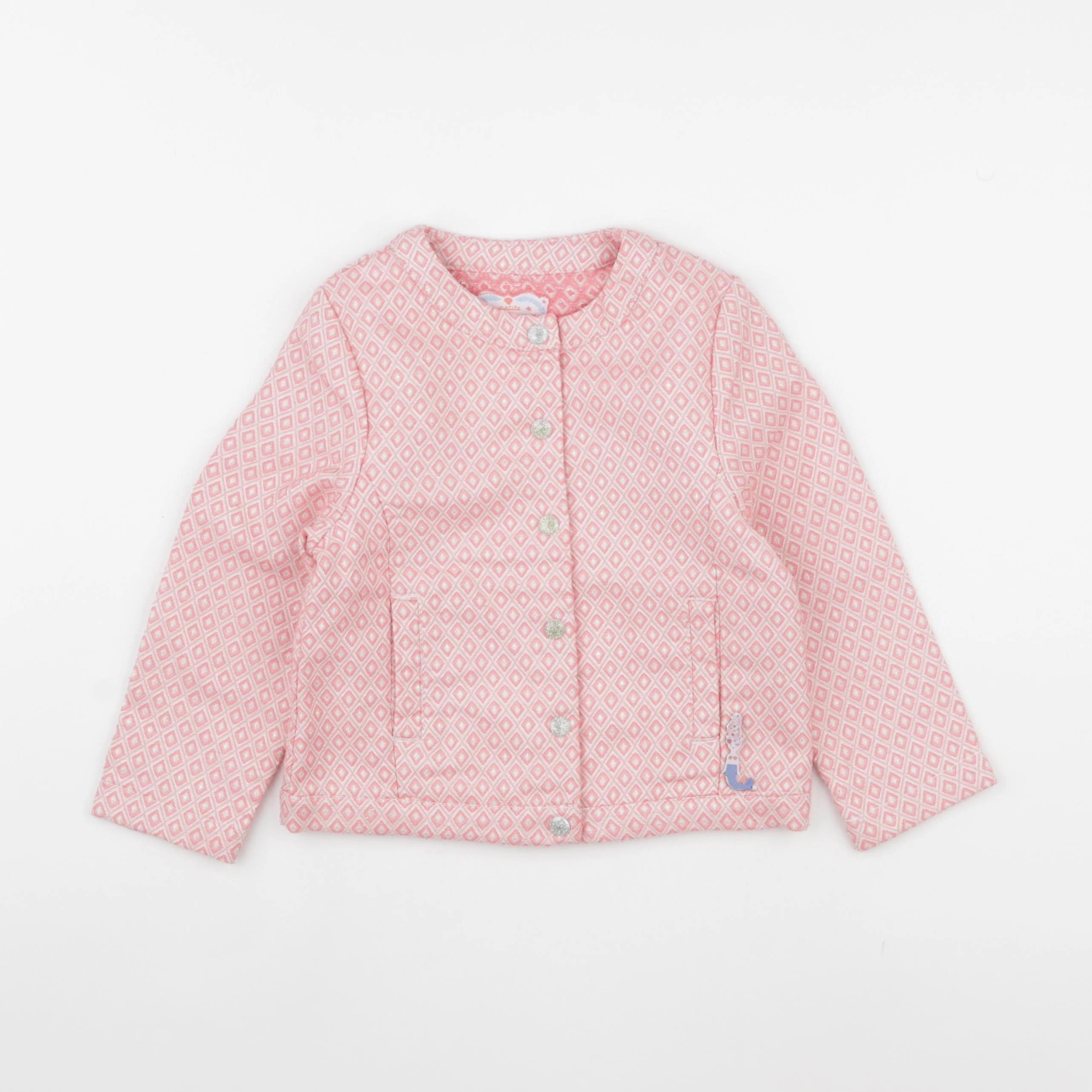 Sergent Major - veste argent, rose - 4 ans
