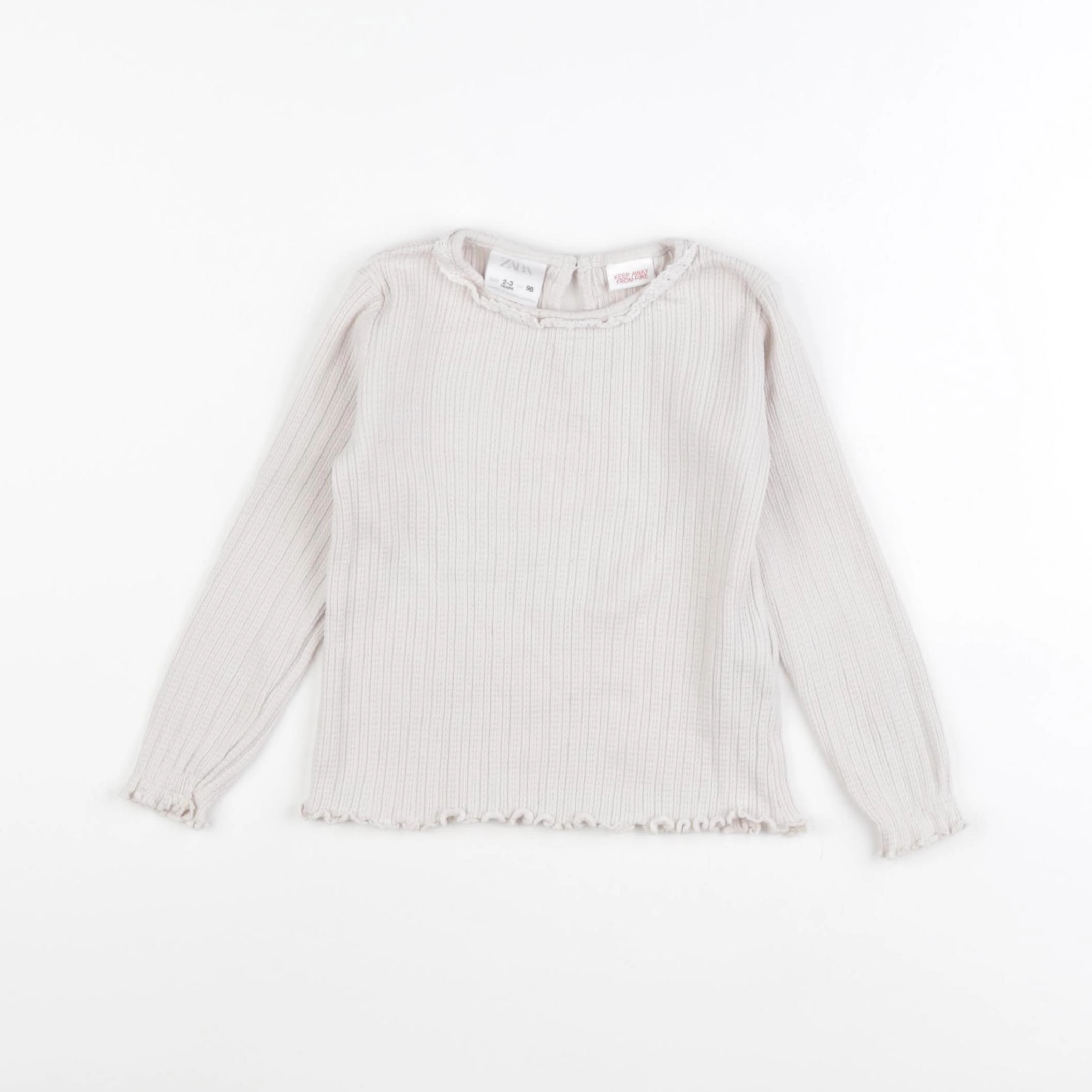 Zara - tee-shirt beige - 2/3 ans