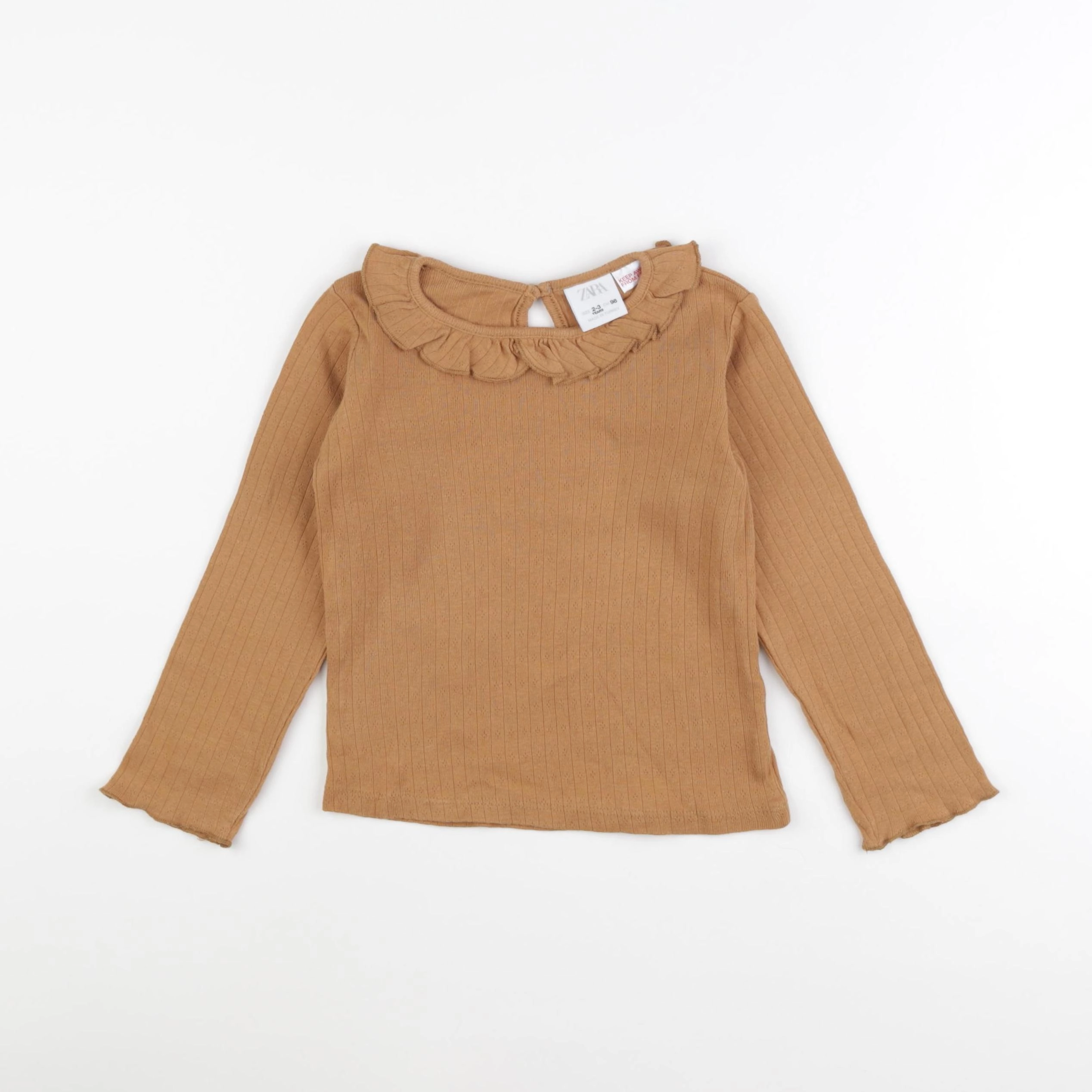 Zara - tee-shirt marron - 2/3 ans