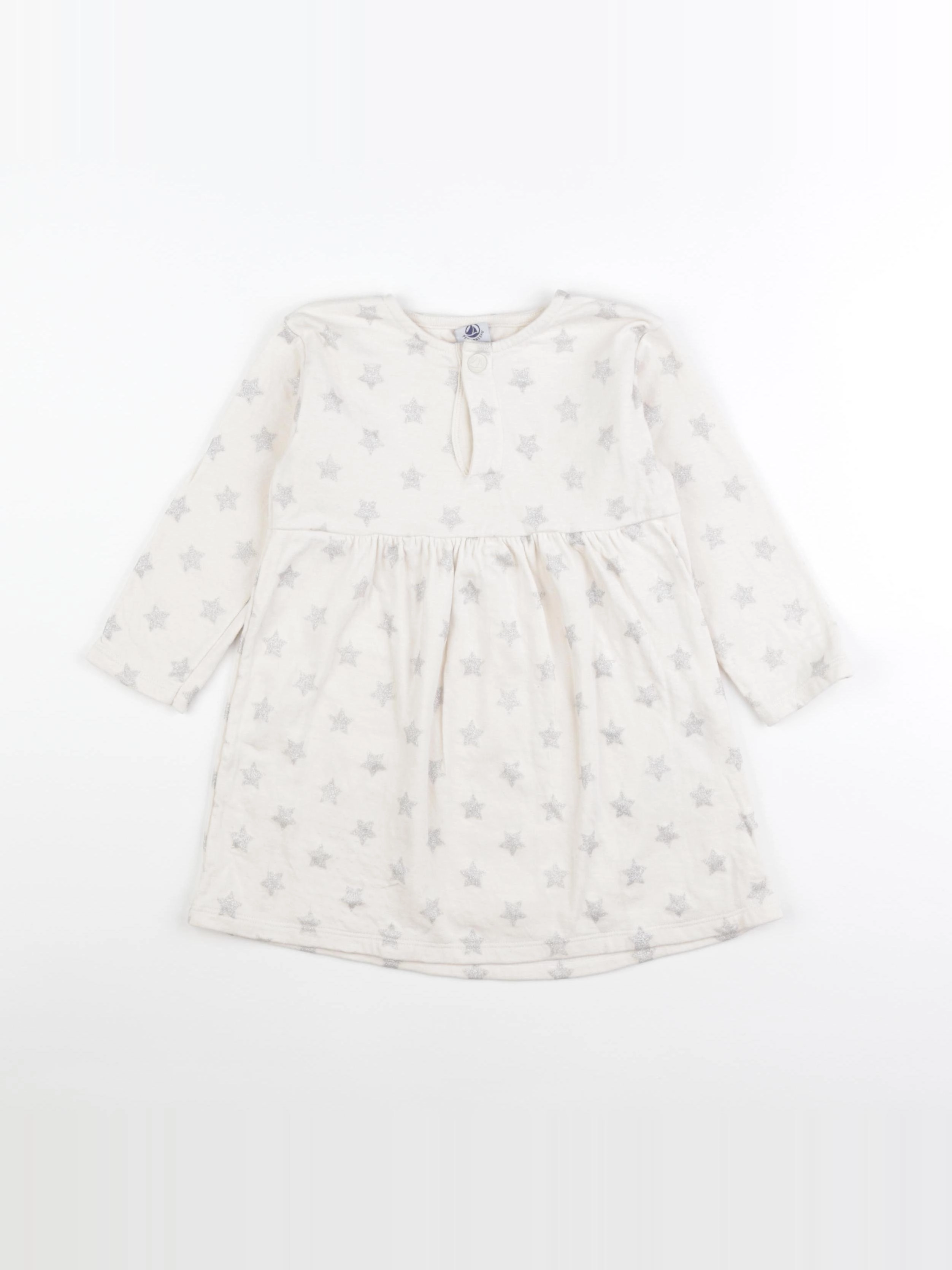 Petit Bateau - robe beige, argent - 36 mois