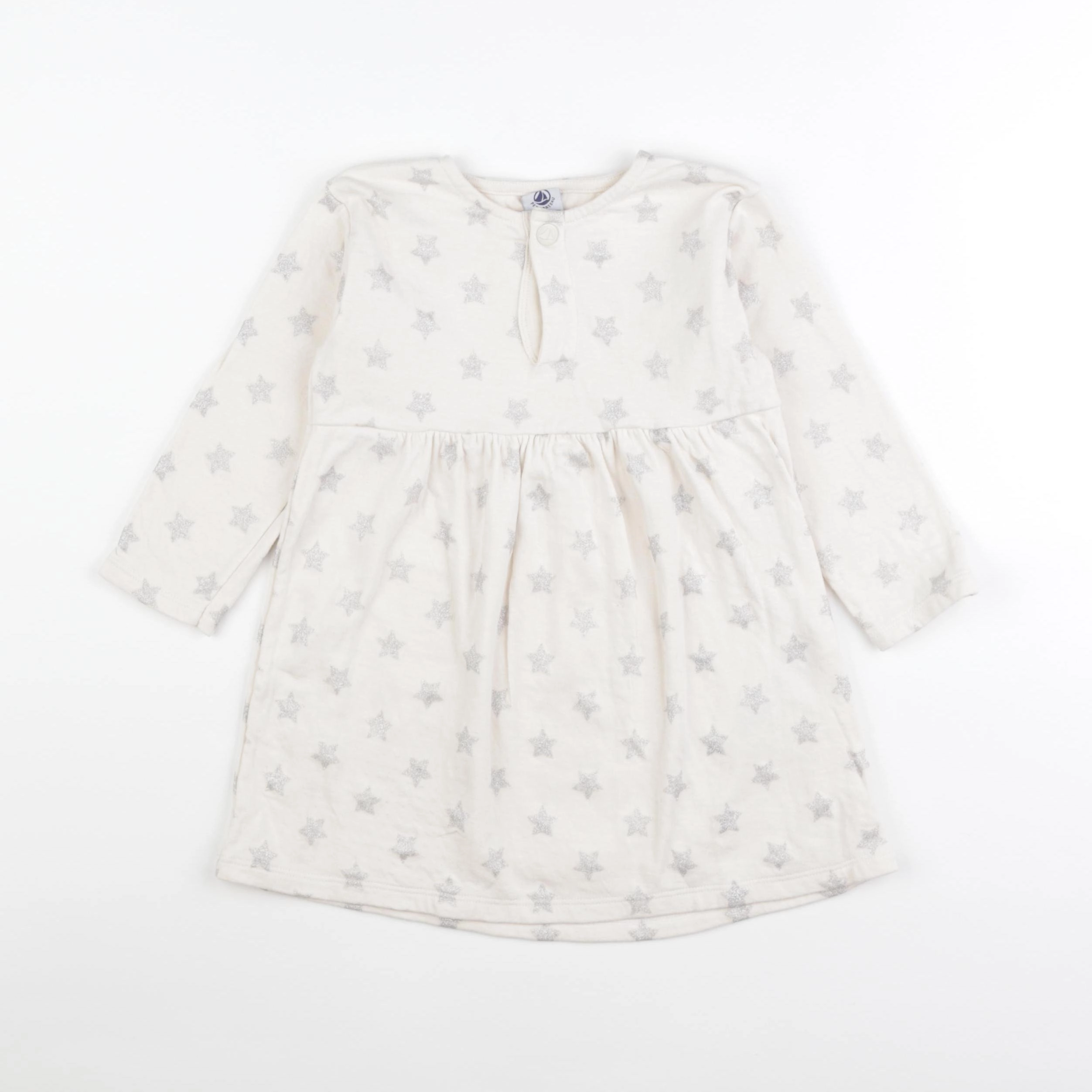 Petit Bateau - robe beige, argent - 36 mois