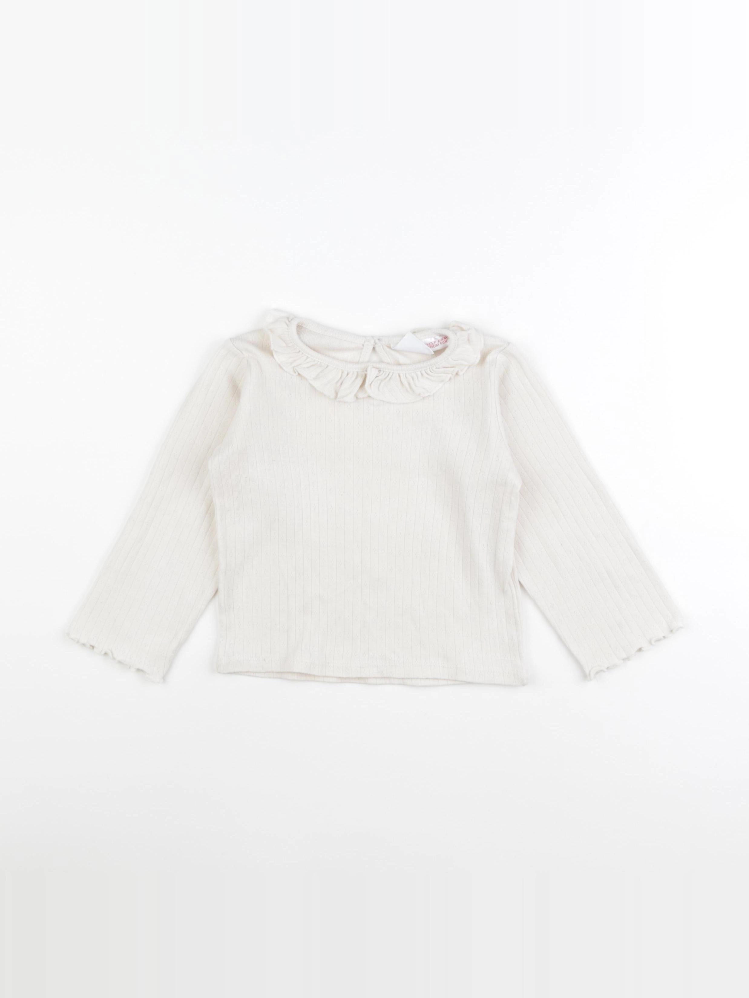 Zara - tee-shirt beige - 2/3 ans
