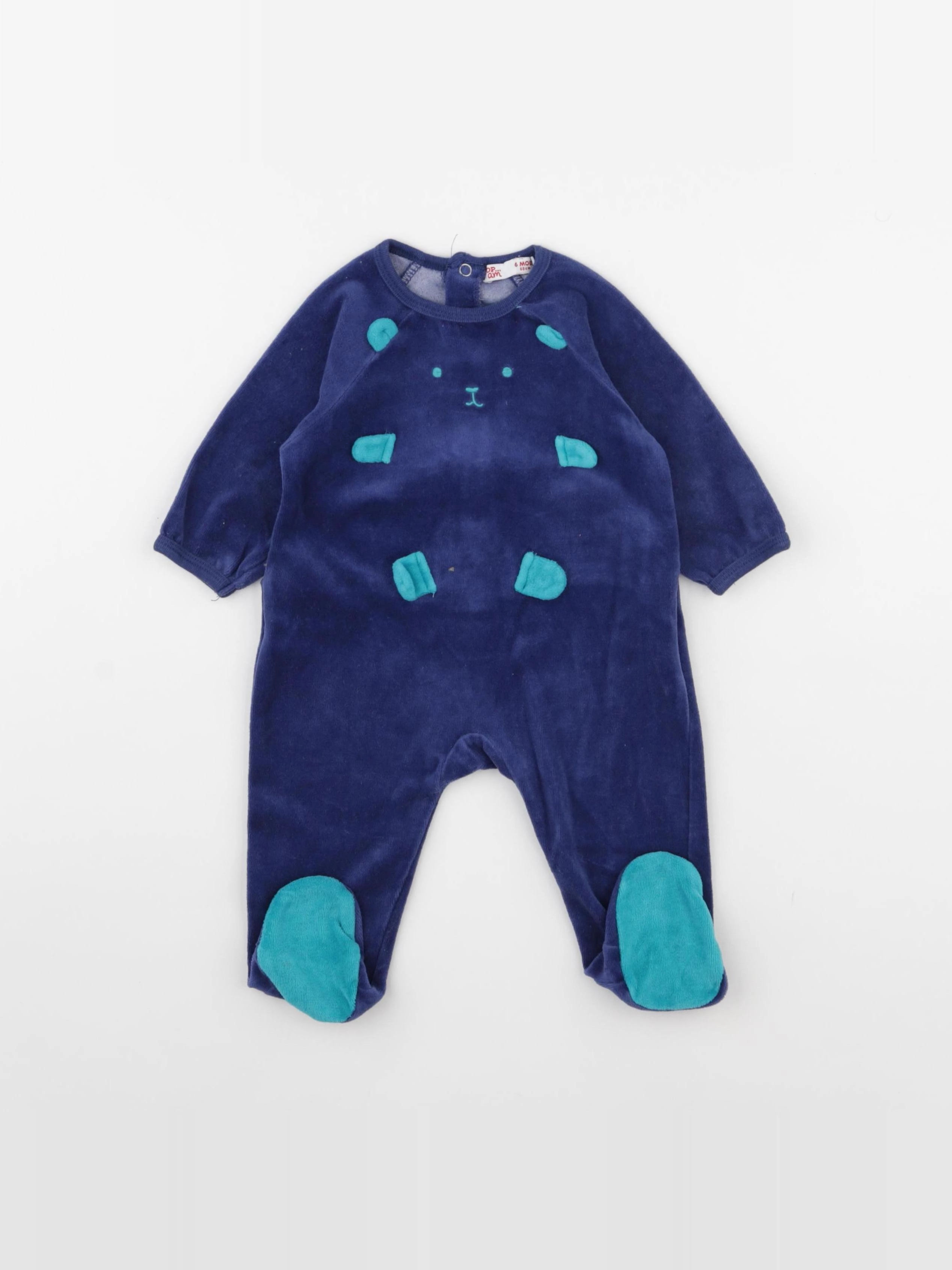 DPAM - pyjama velours bleu - 6 mois