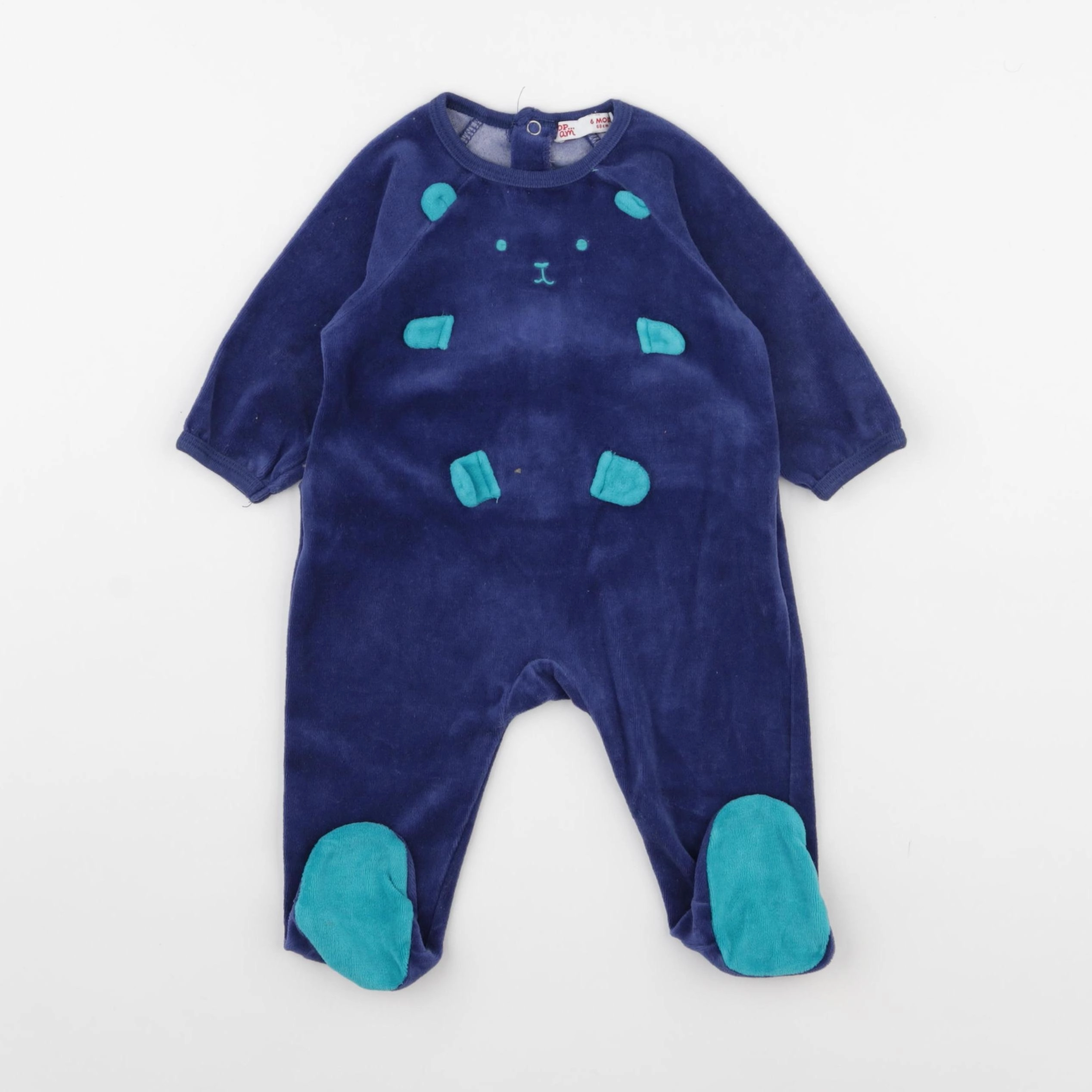 DPAM - pyjama velours bleu - 6 mois