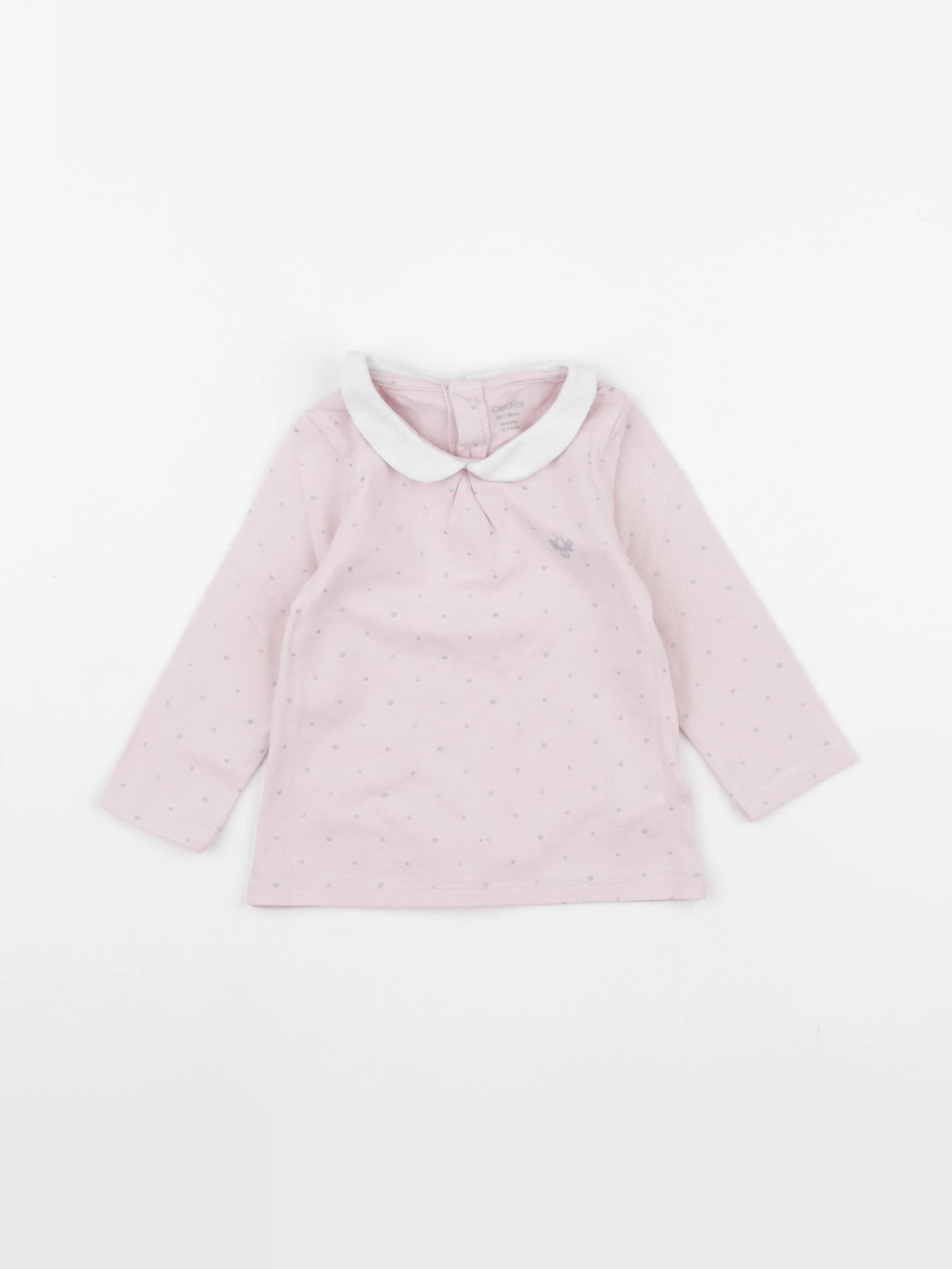Obaïbi - tee-shirt rose - 6 mois