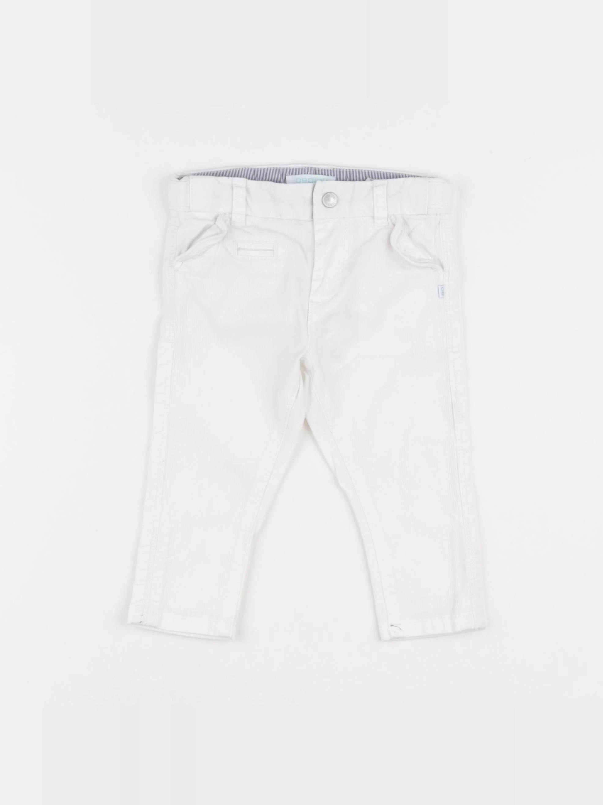 Obaïbi - pantalon blanc - 6 mois