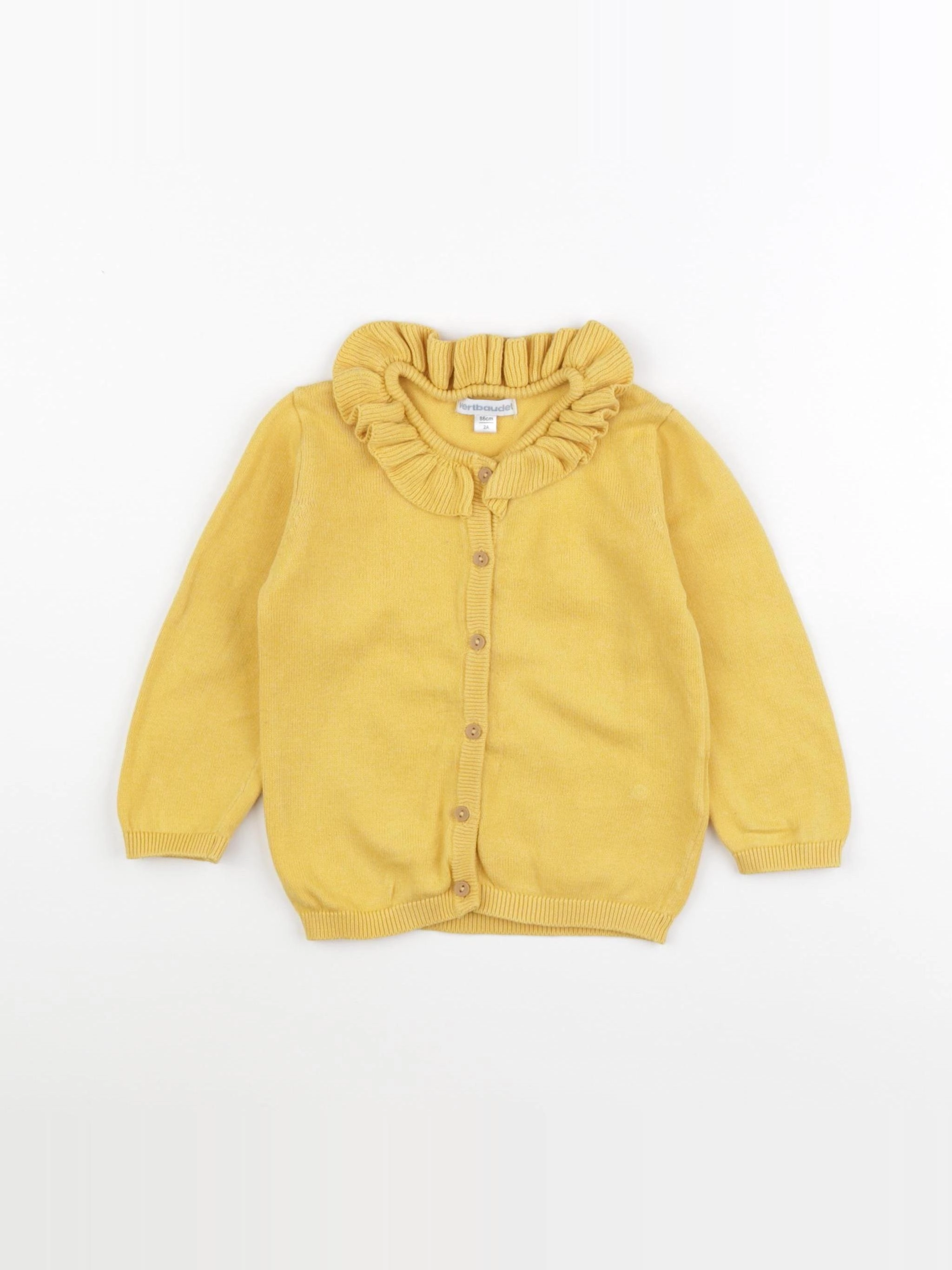 Vertbaudet - gilet jaune - 2 ans