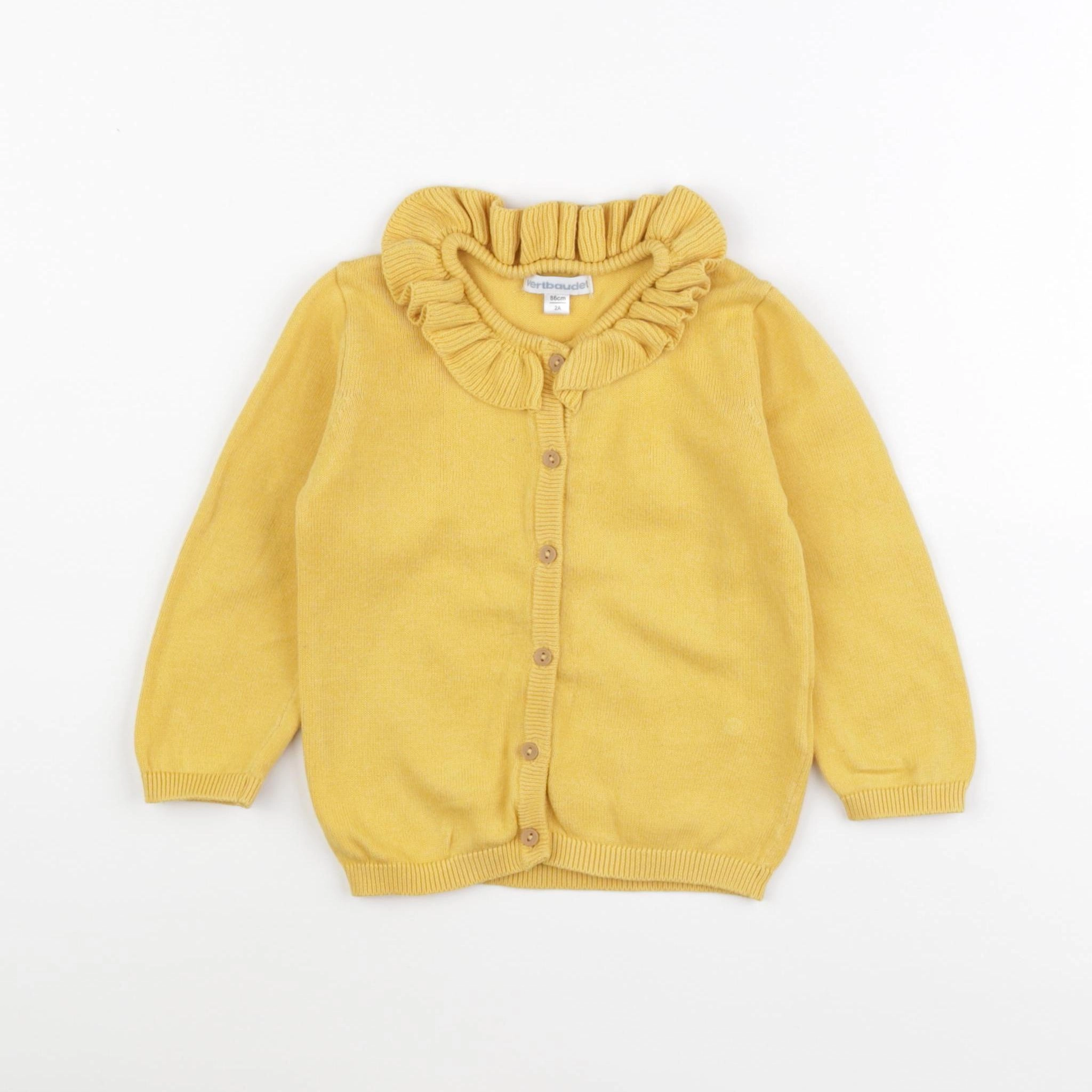 Vertbaudet - gilet jaune - 2 ans