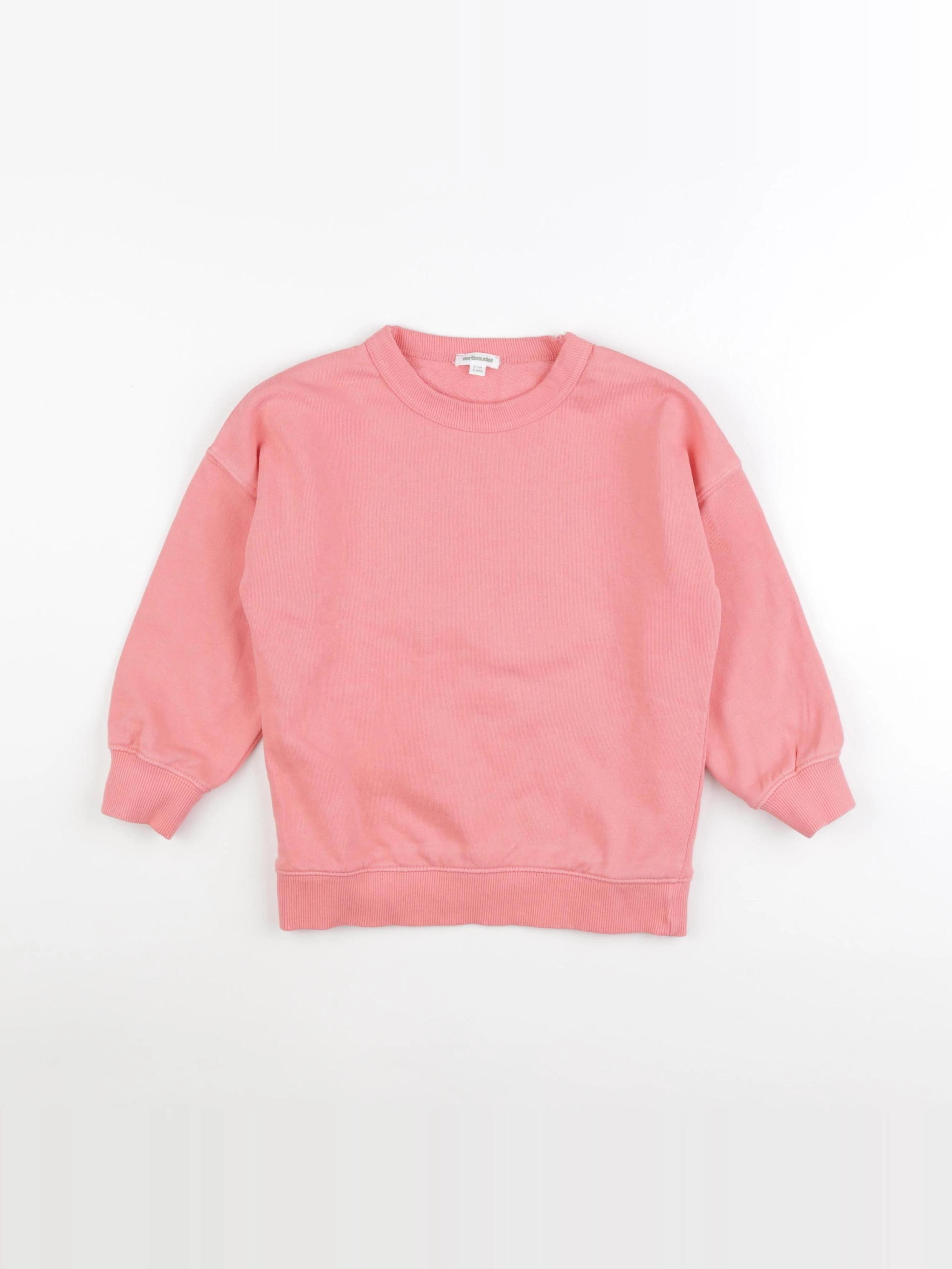 Vertbaudet - sweat rose - 3 ans