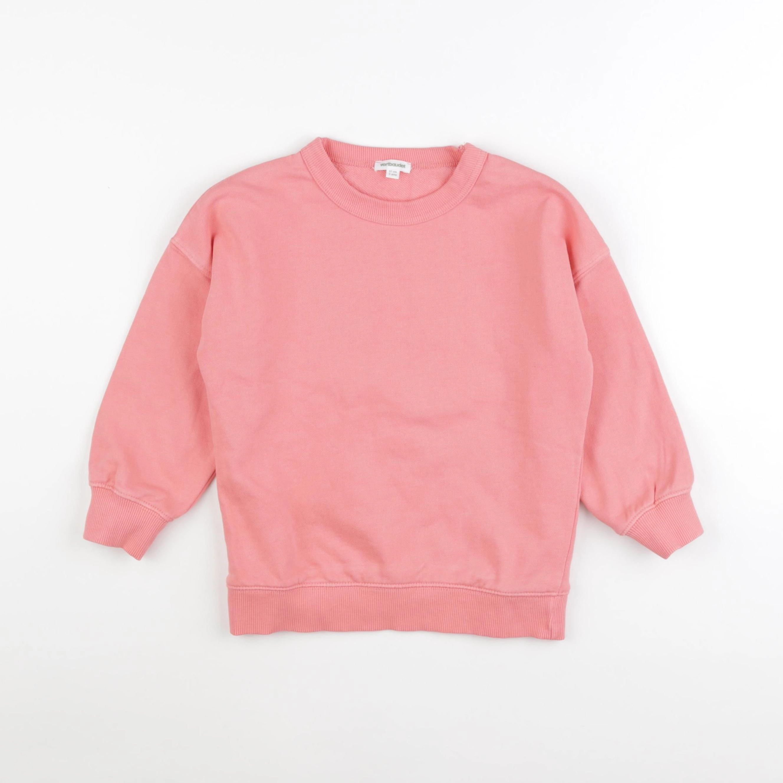 Vertbaudet - sweat rose - 3 ans