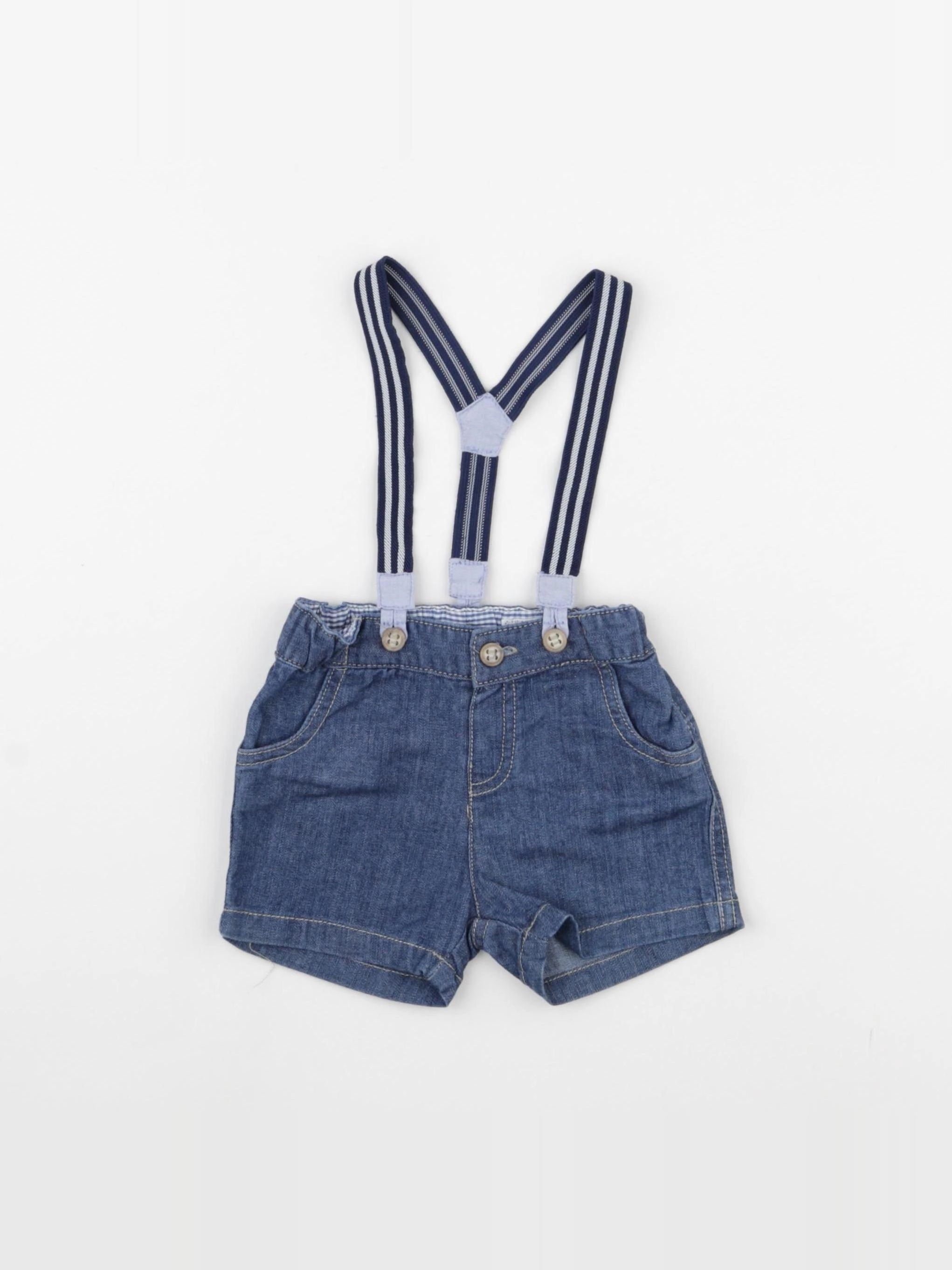 Mayoral - short bleu - 4/6 mois