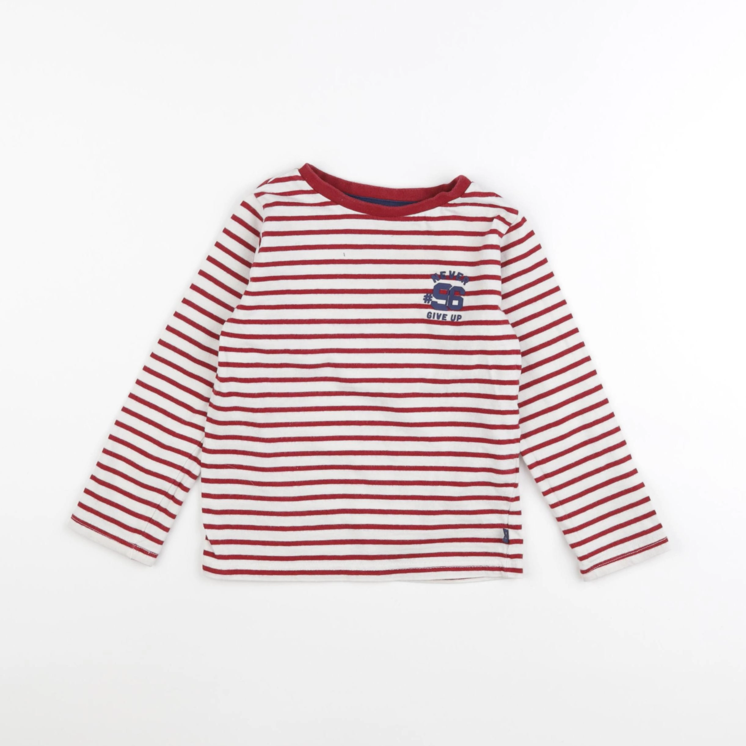 Okaidi - tee-shirt blanc, rouge - 4 ans