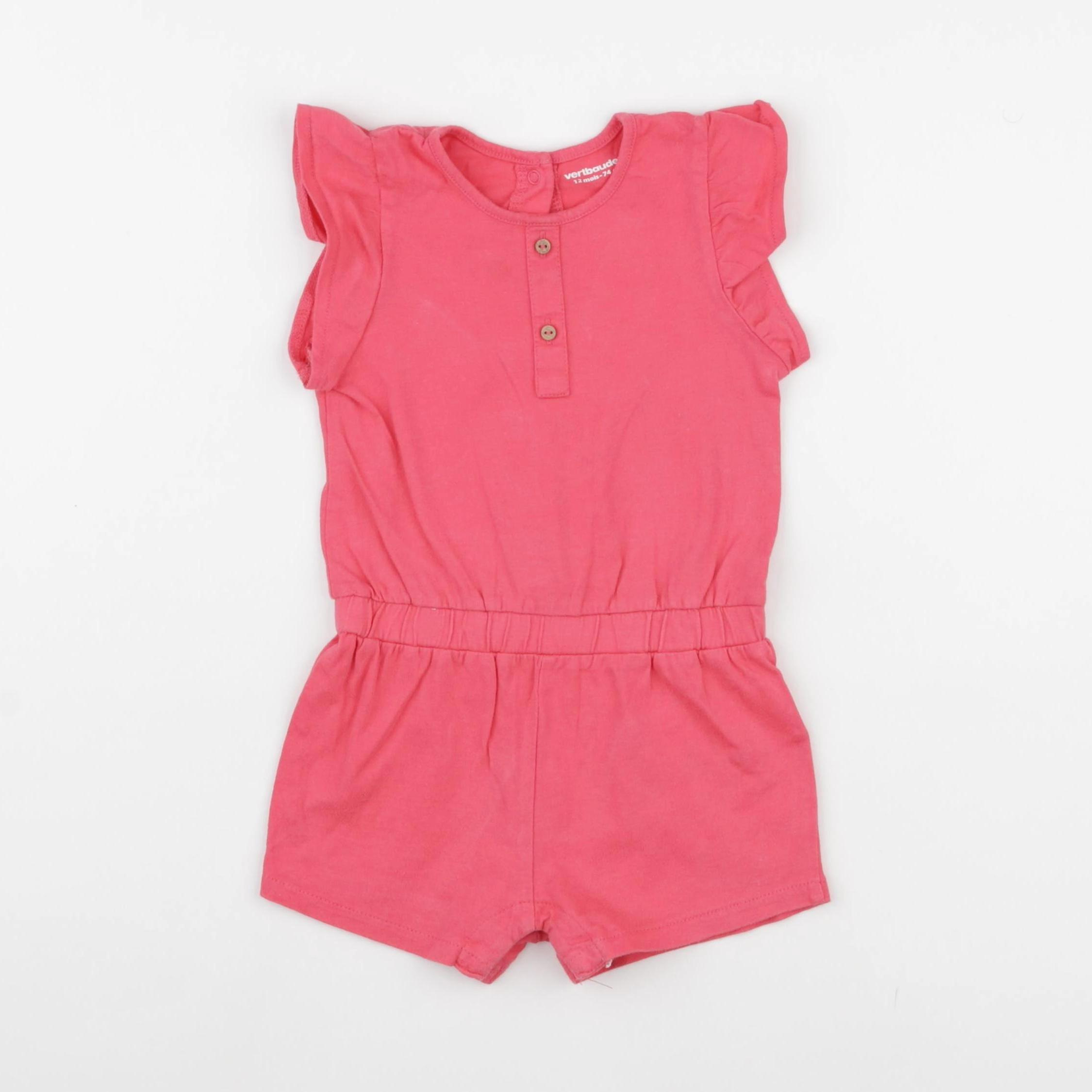 Vertbaudet - combinaison rose - 12 mois