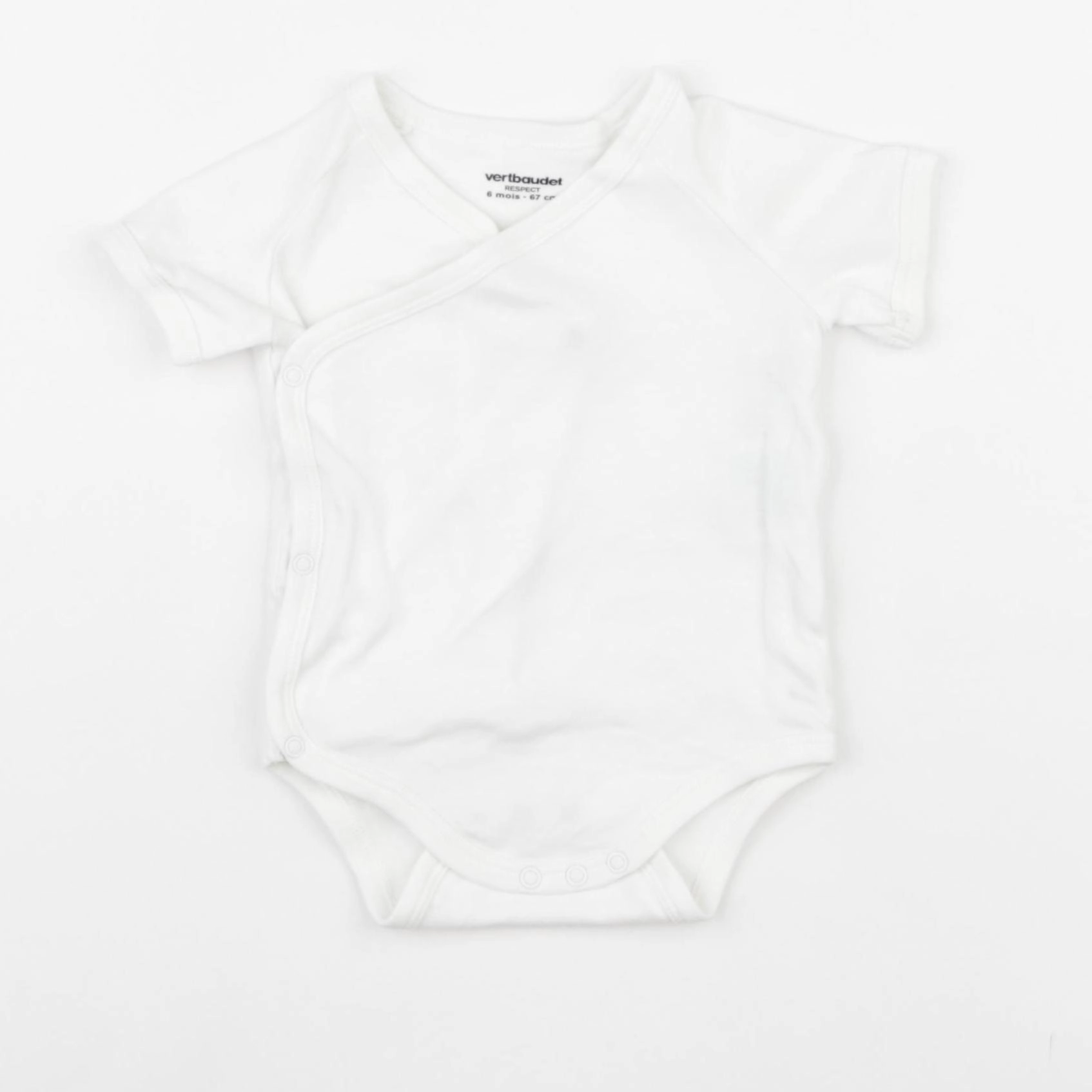 Vertbaudet - body blanc - 6 mois