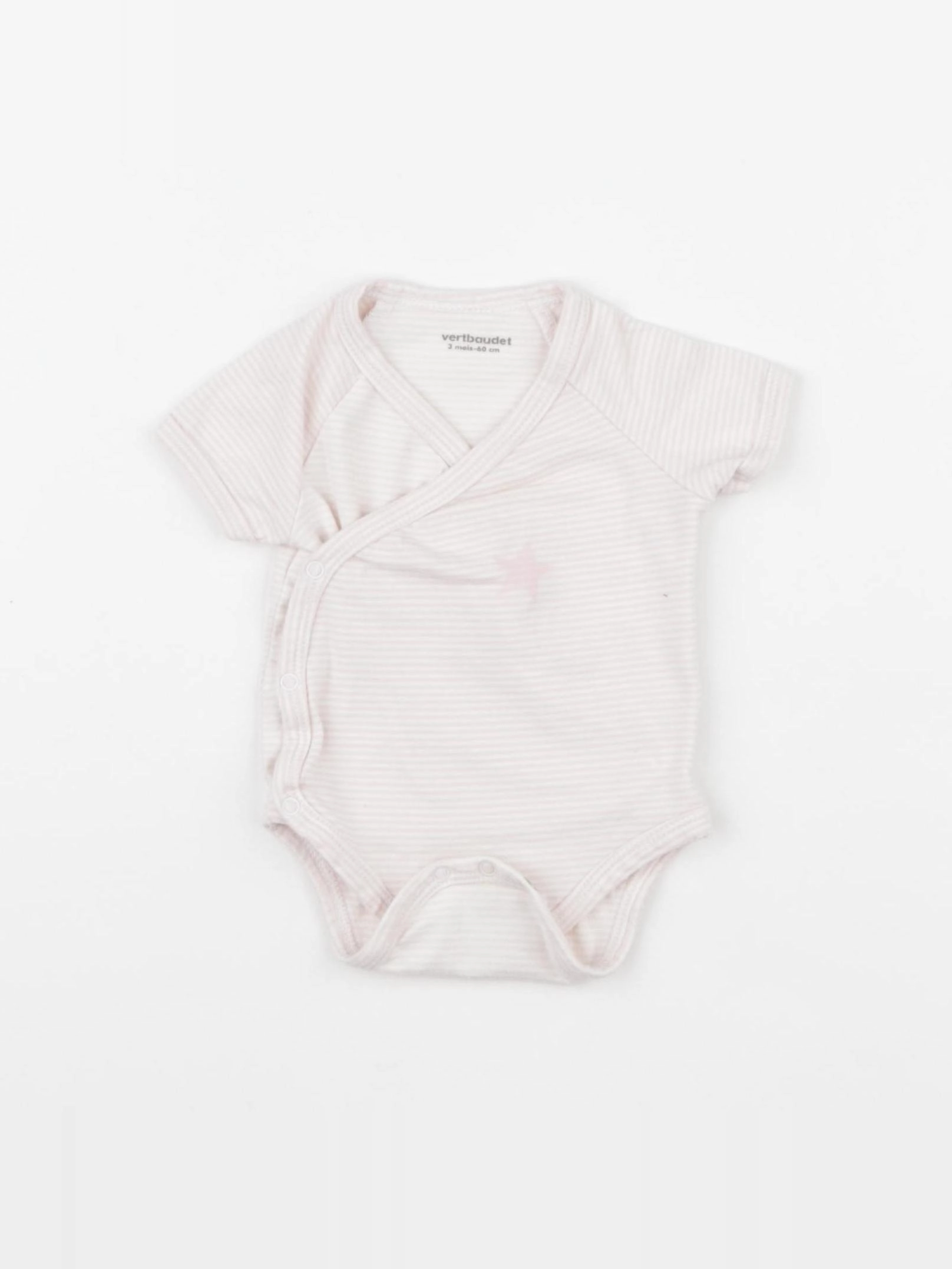 Vertbaudet - body rose - 3 mois