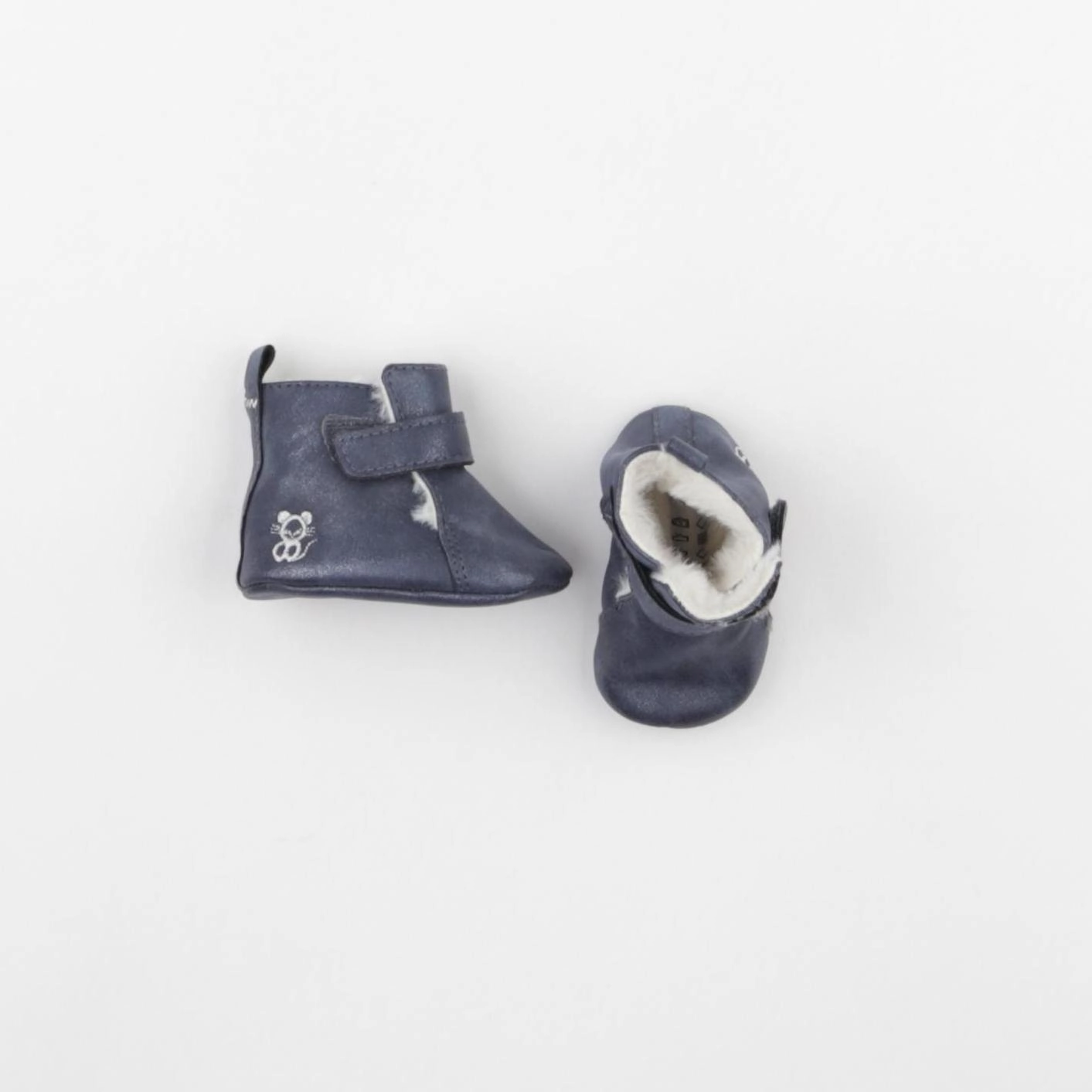Obaïbi - chaussons bleu, argent - pointure 16/17