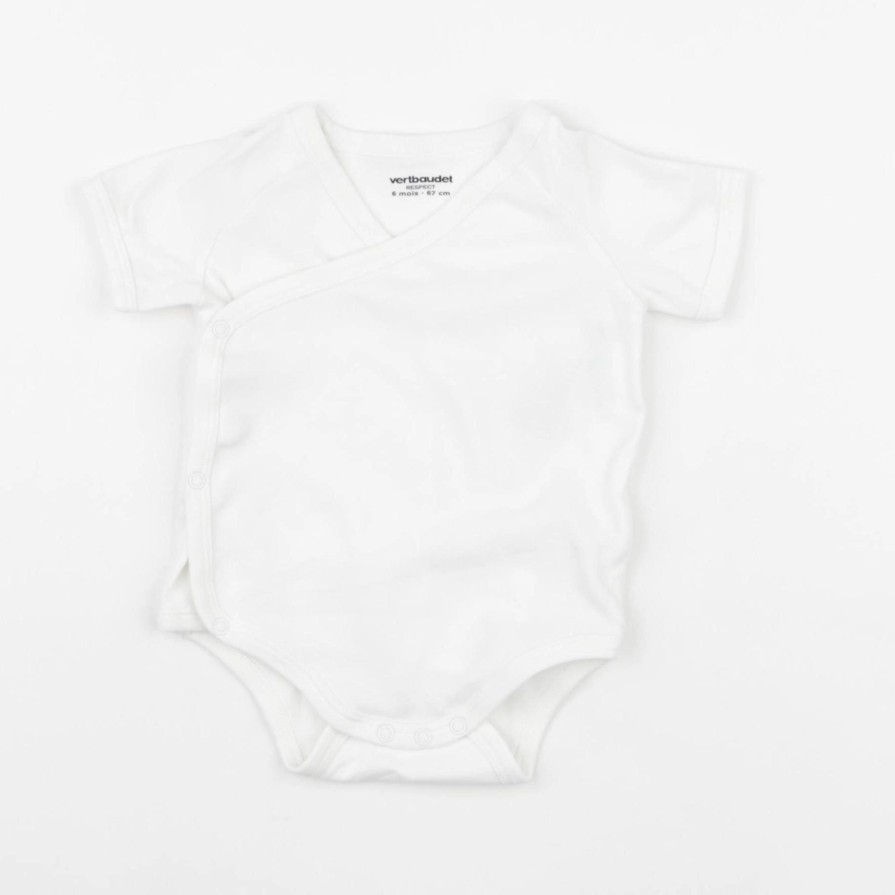Vertbaudet - body blanc - 6 mois