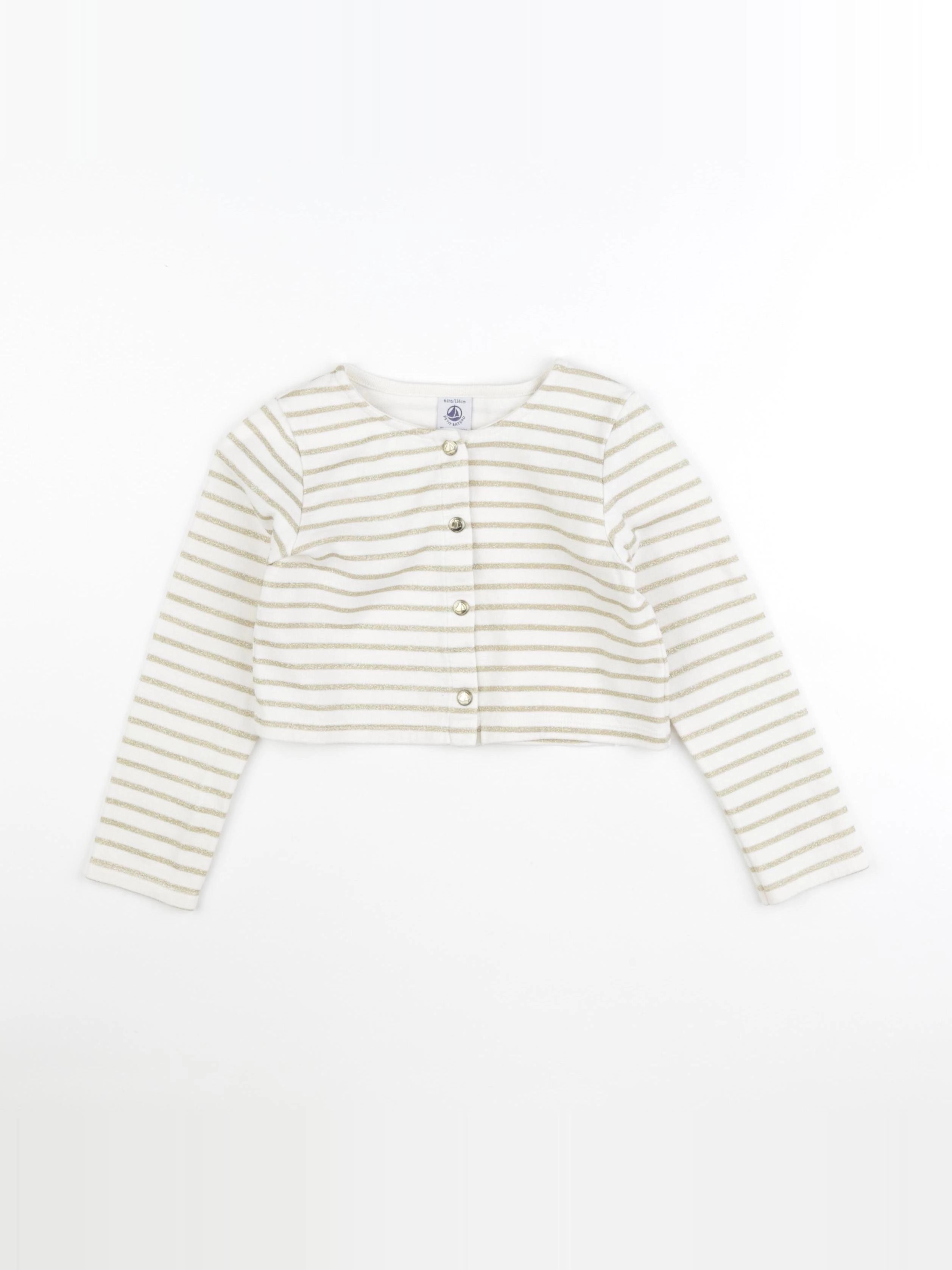 Petit Bateau - sweat beige, or - 6 ans