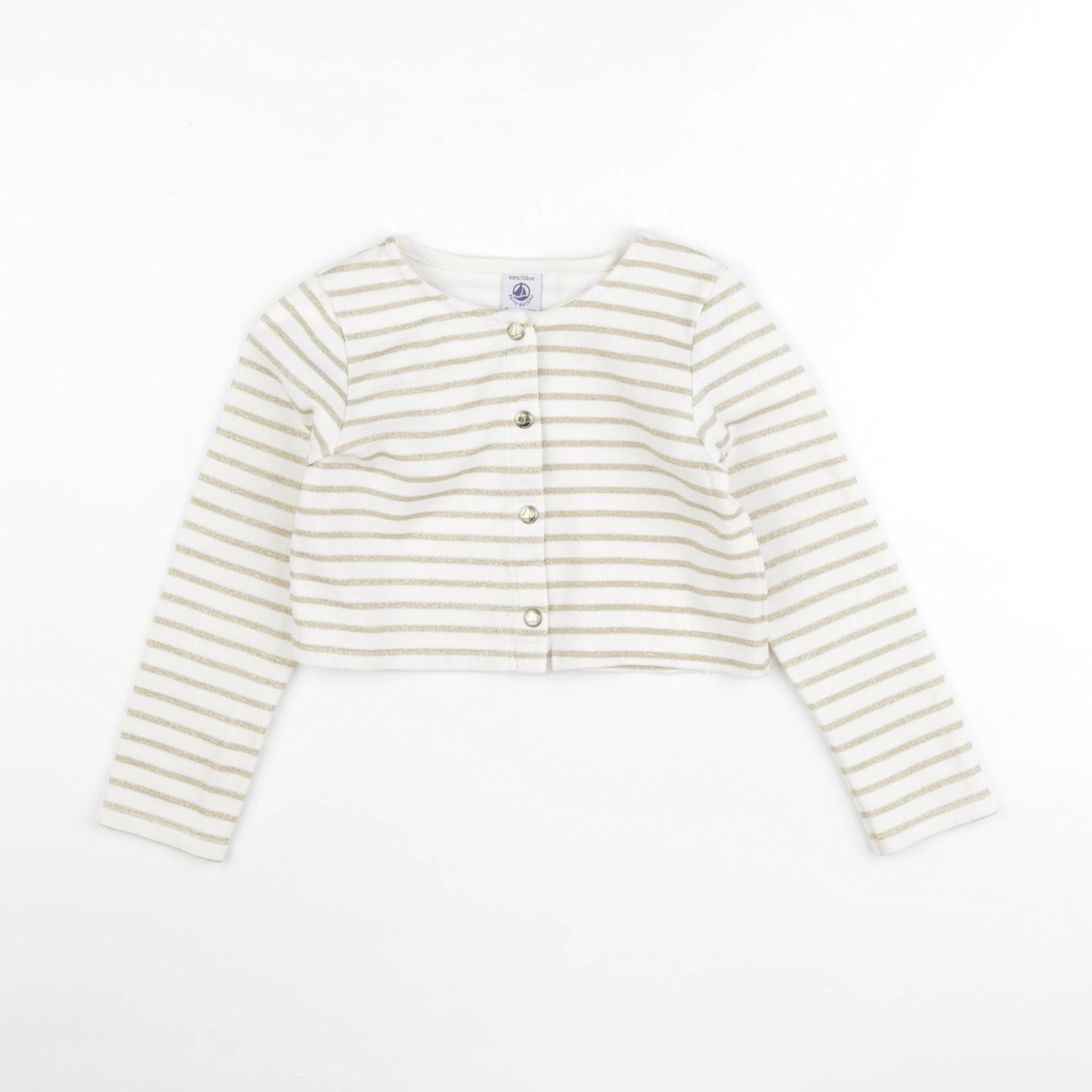 Petit Bateau - sweat beige, or - 6 ans