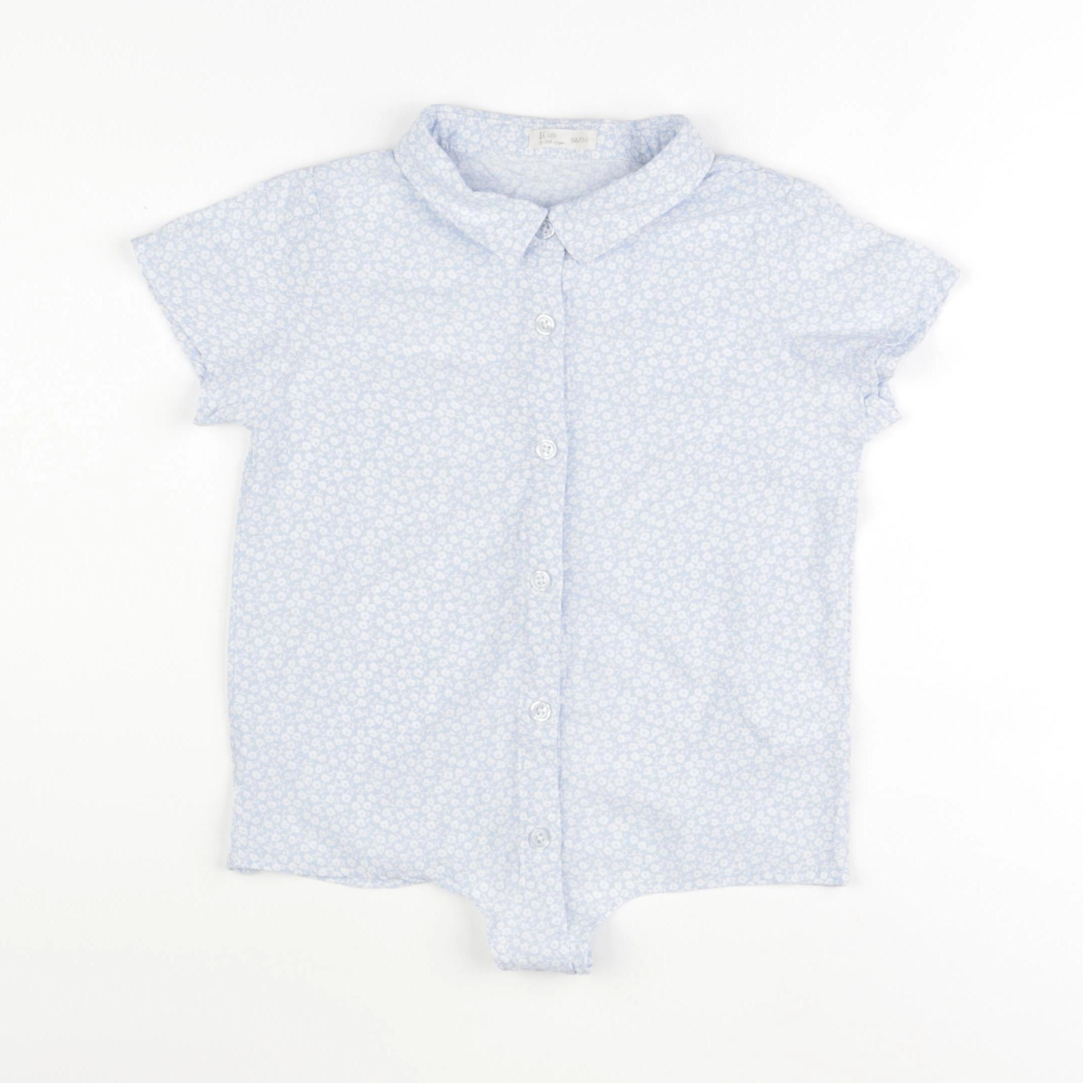 Little Cigogne - blouse bleu - 6 ans