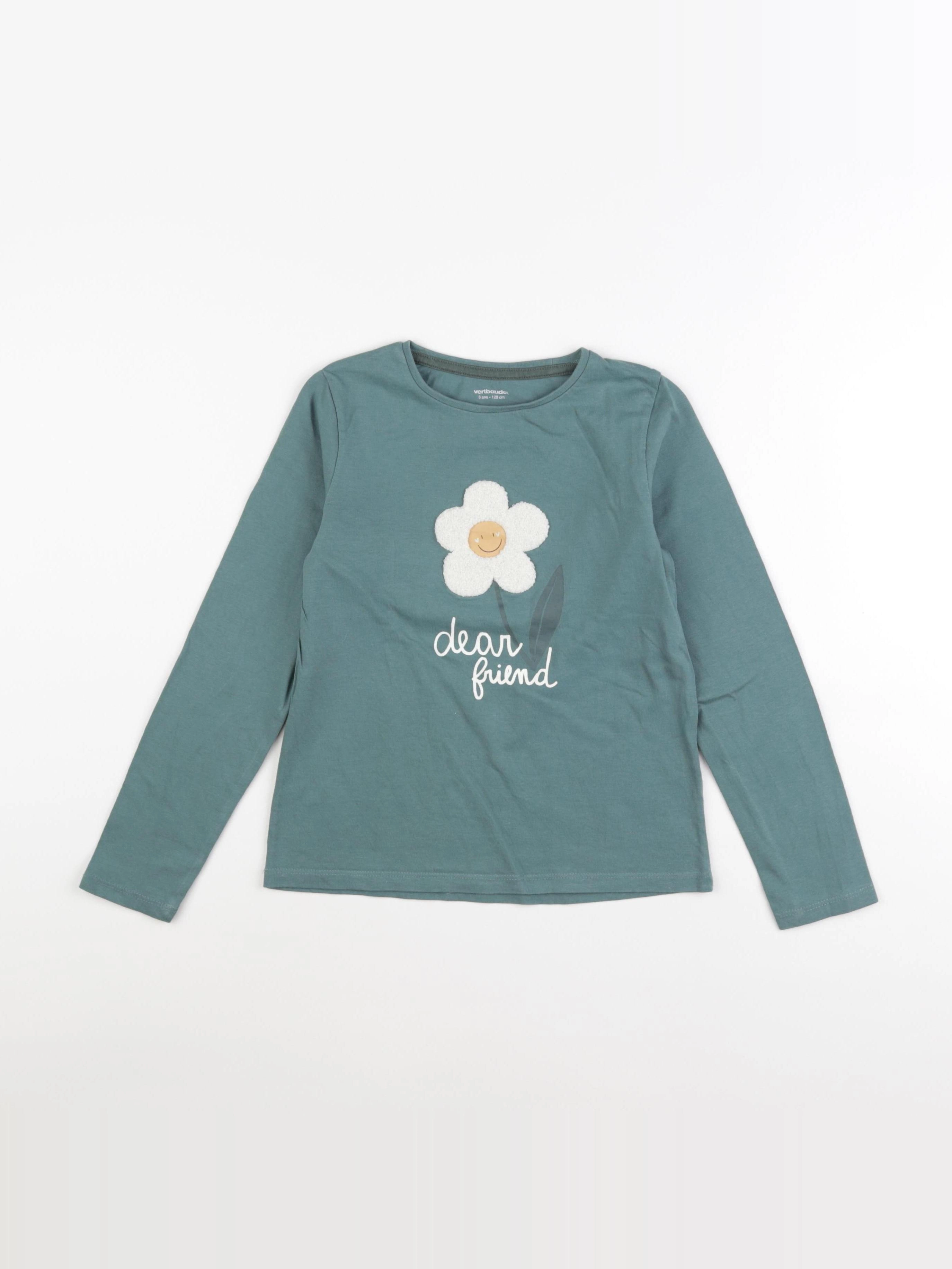Vertbaudet - tee-shirt vert - 8 ans