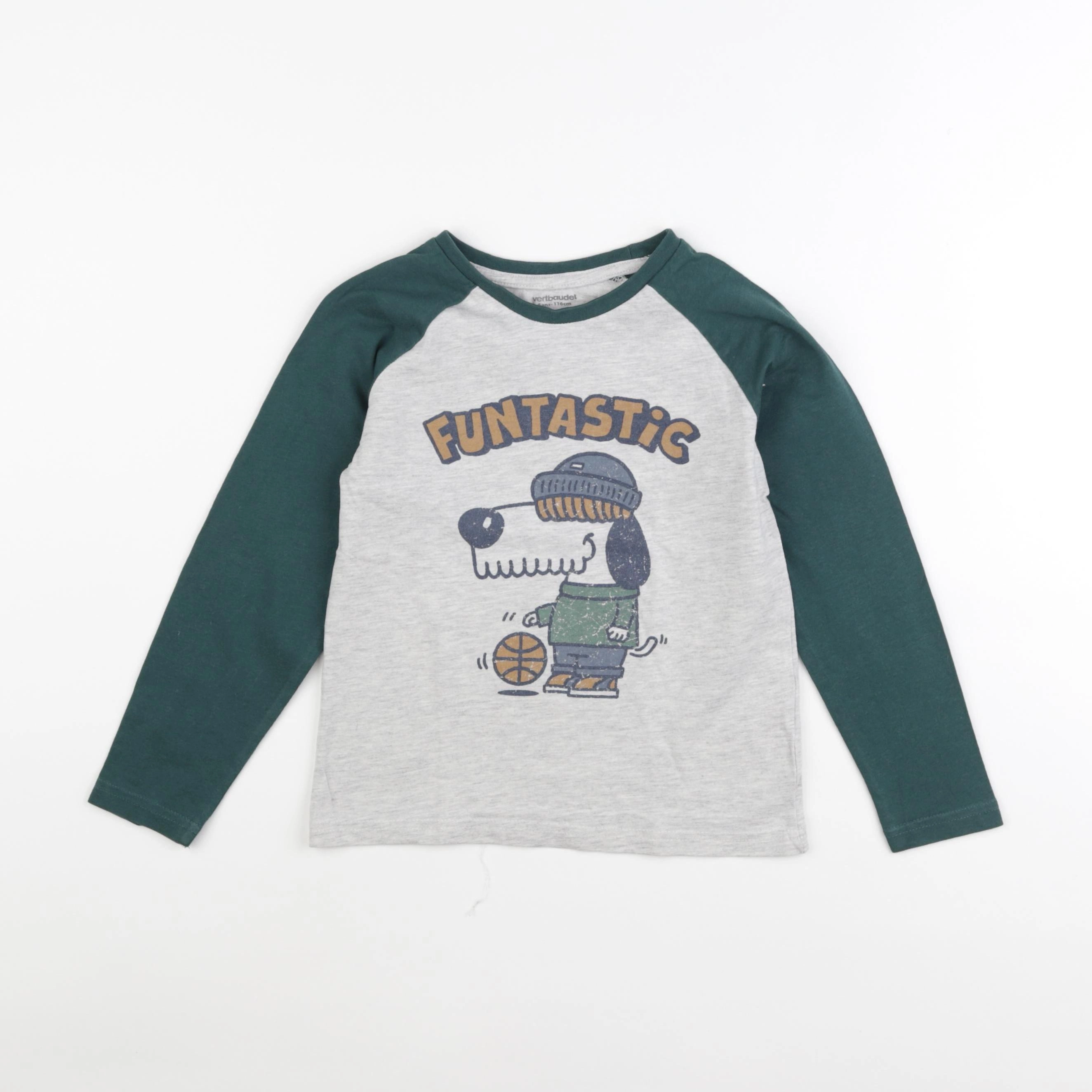 Vertbaudet - tee-shirt gris - 6 ans