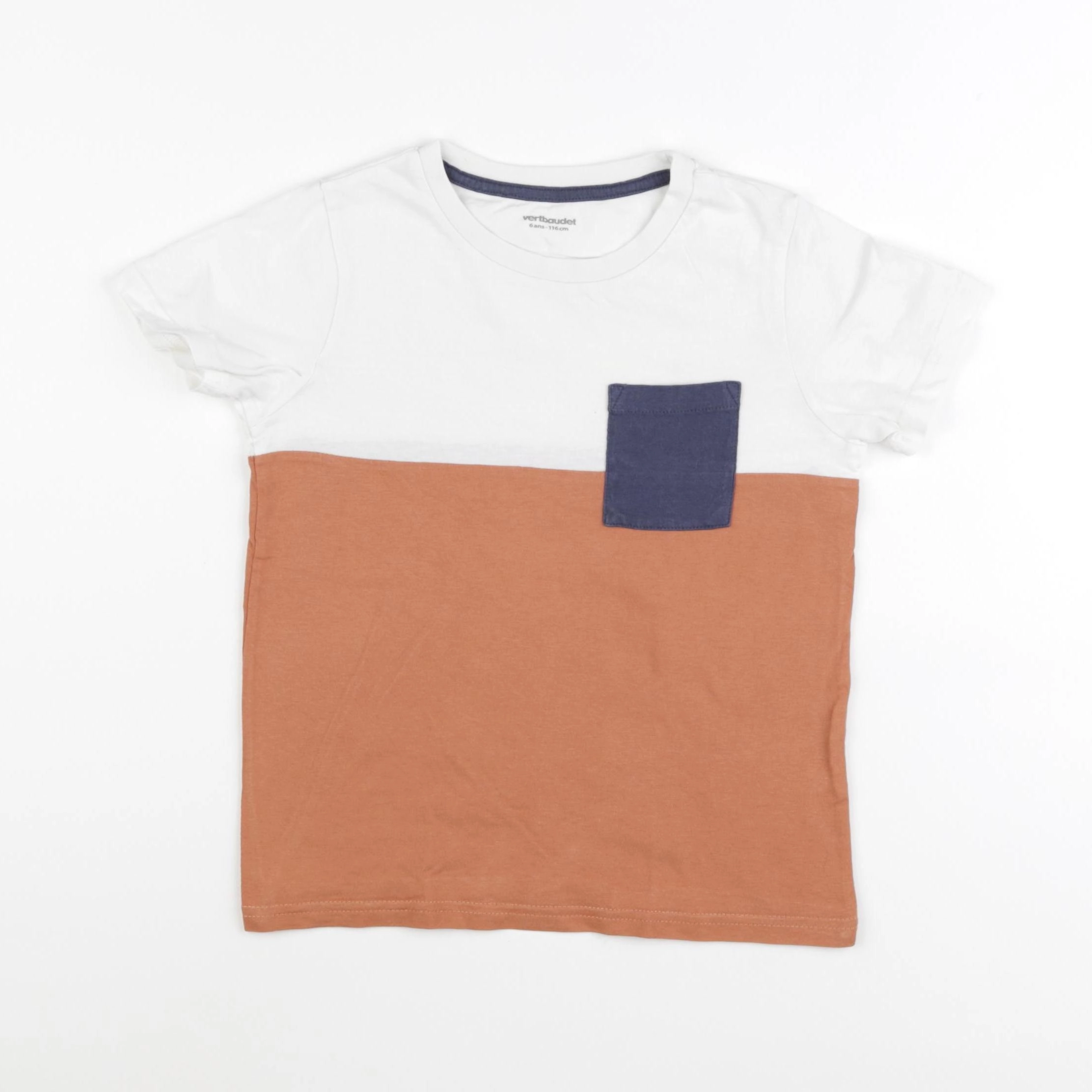 Vertbaudet - tee-shirt marron - 6 ans