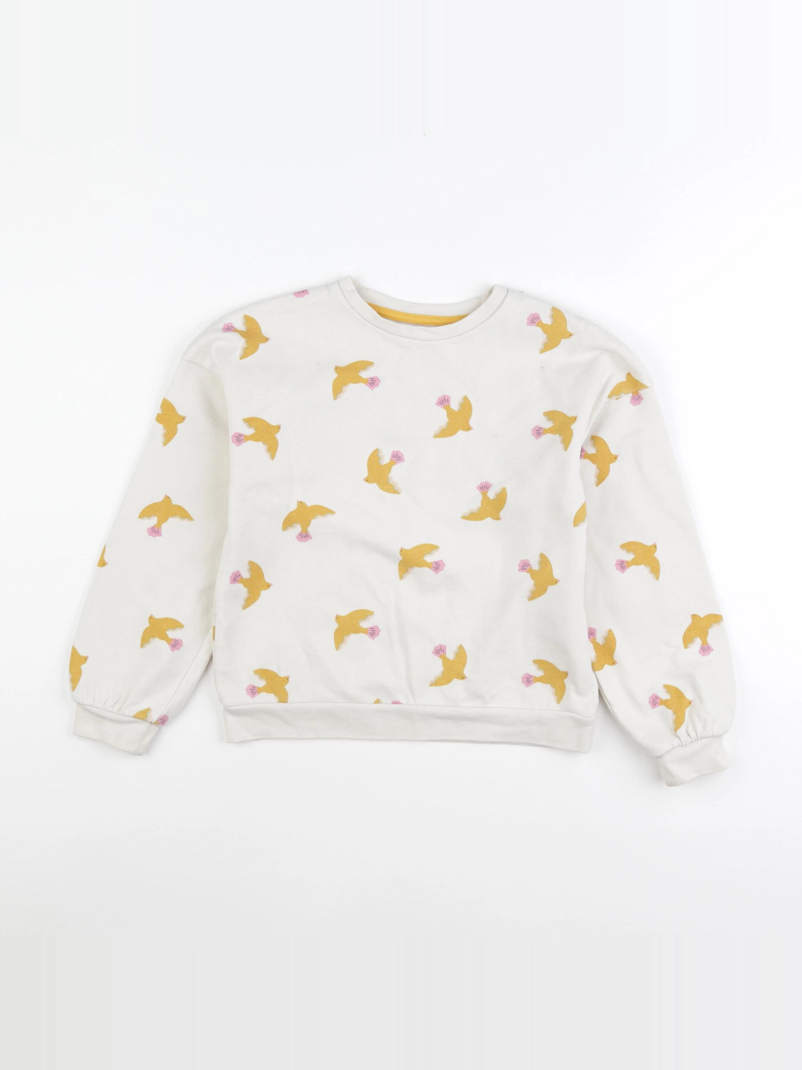 Vertbaudet - sweat blanc - 8 ans