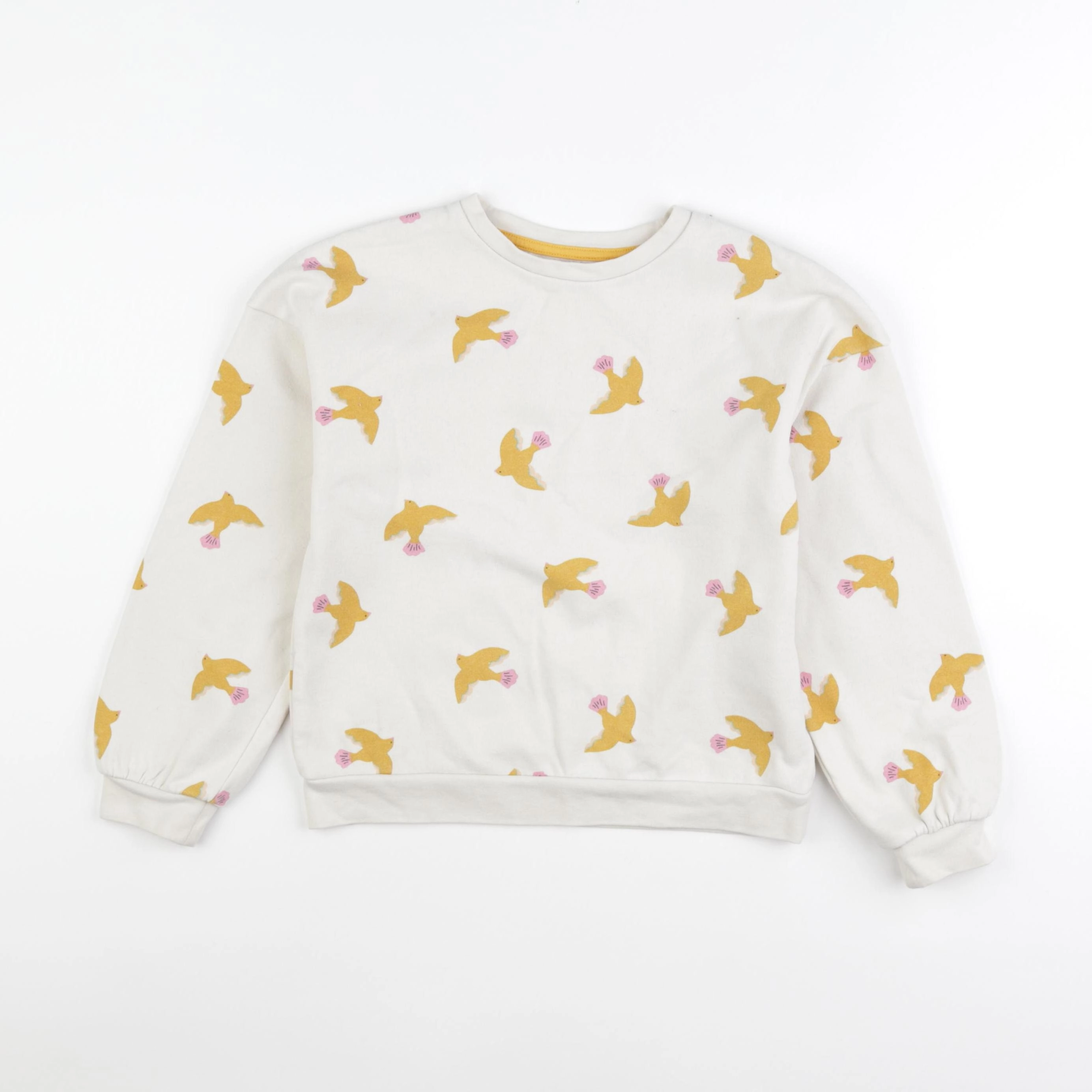Vertbaudet - sweat blanc - 8 ans