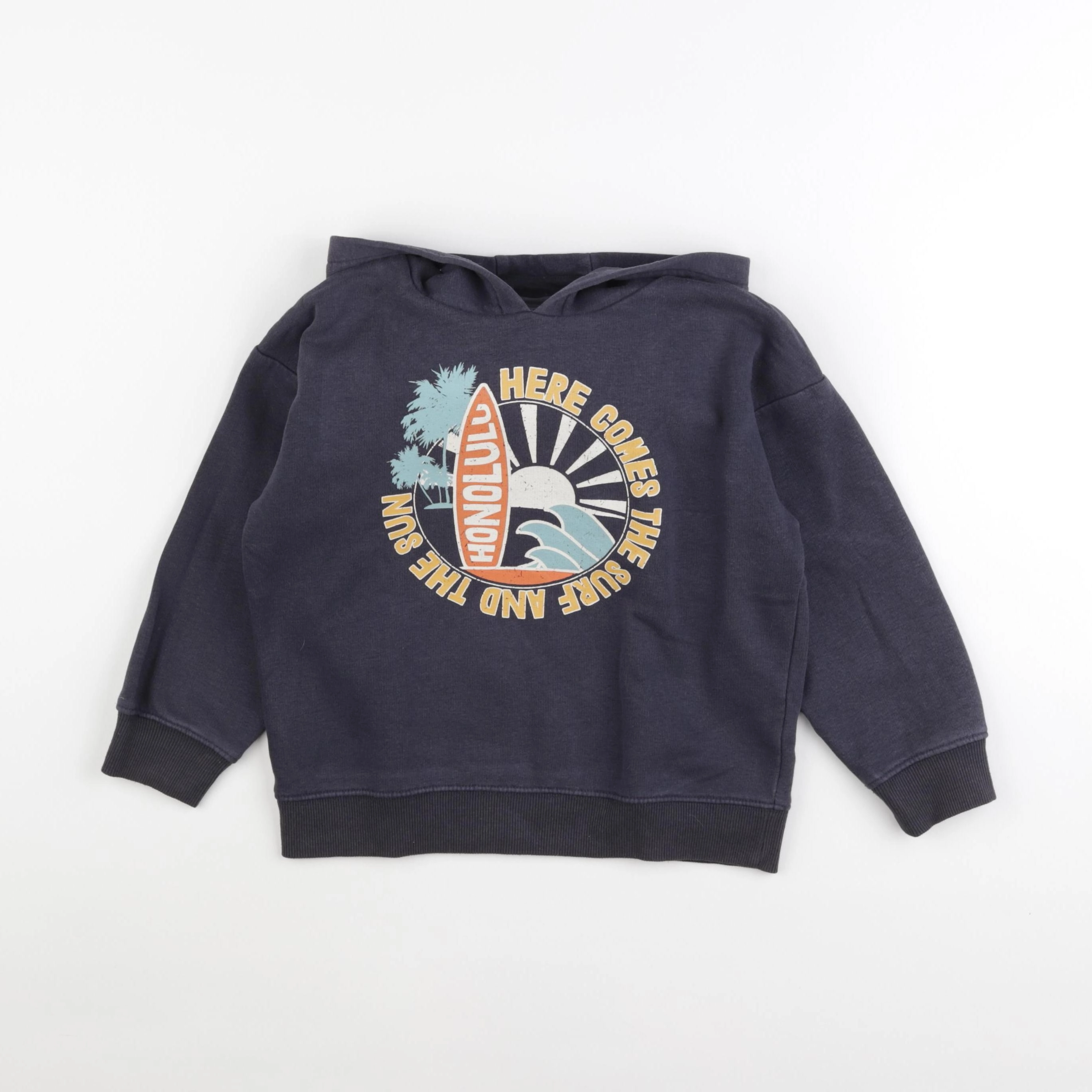 Vertbaudet - sweat bleu - 6 ans